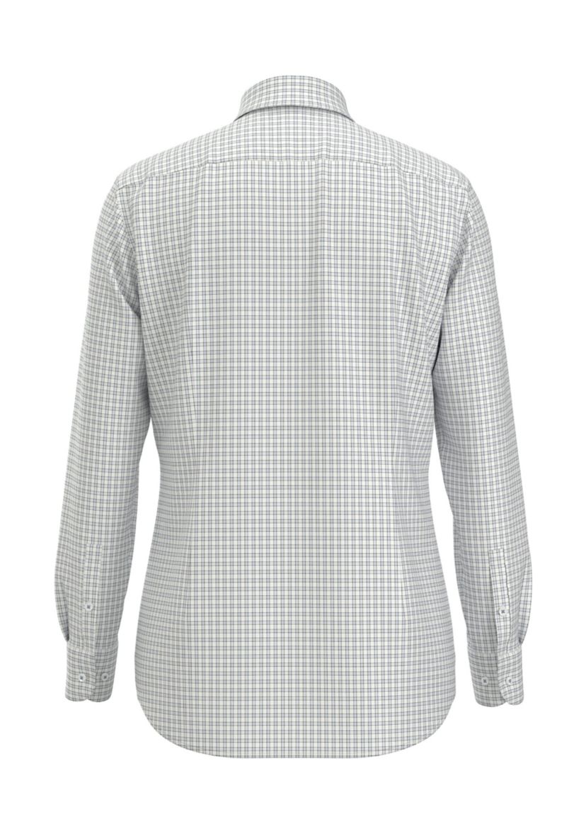 	  Mens Long Sleeve Check Dress Shirt 