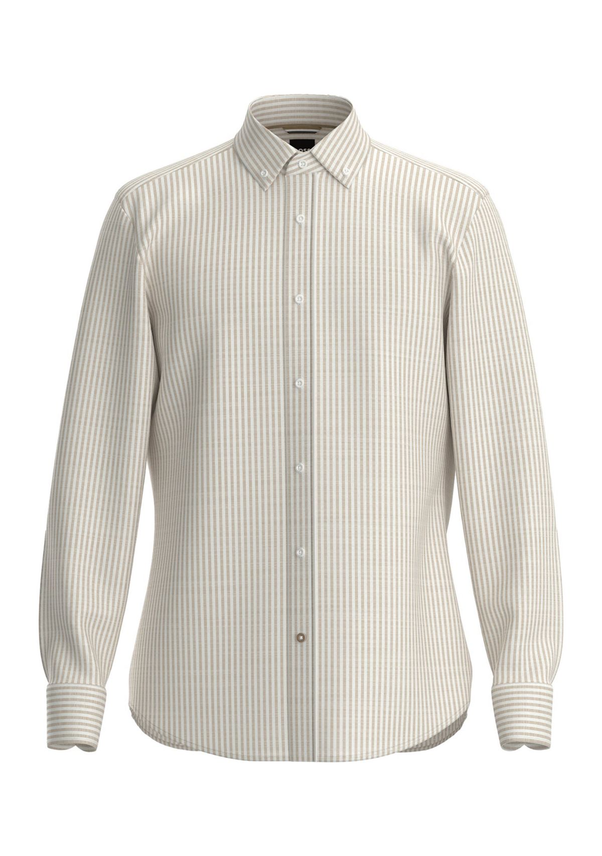 Mens Long Sleeve Striped Dress Shirt