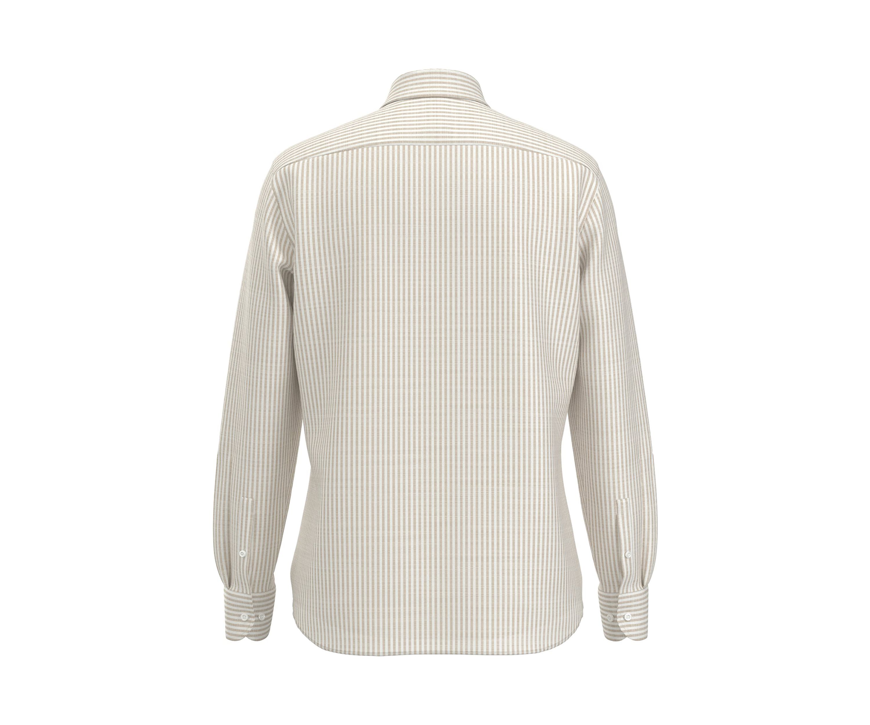 Mens Long Sleeve Striped Dress Shirt