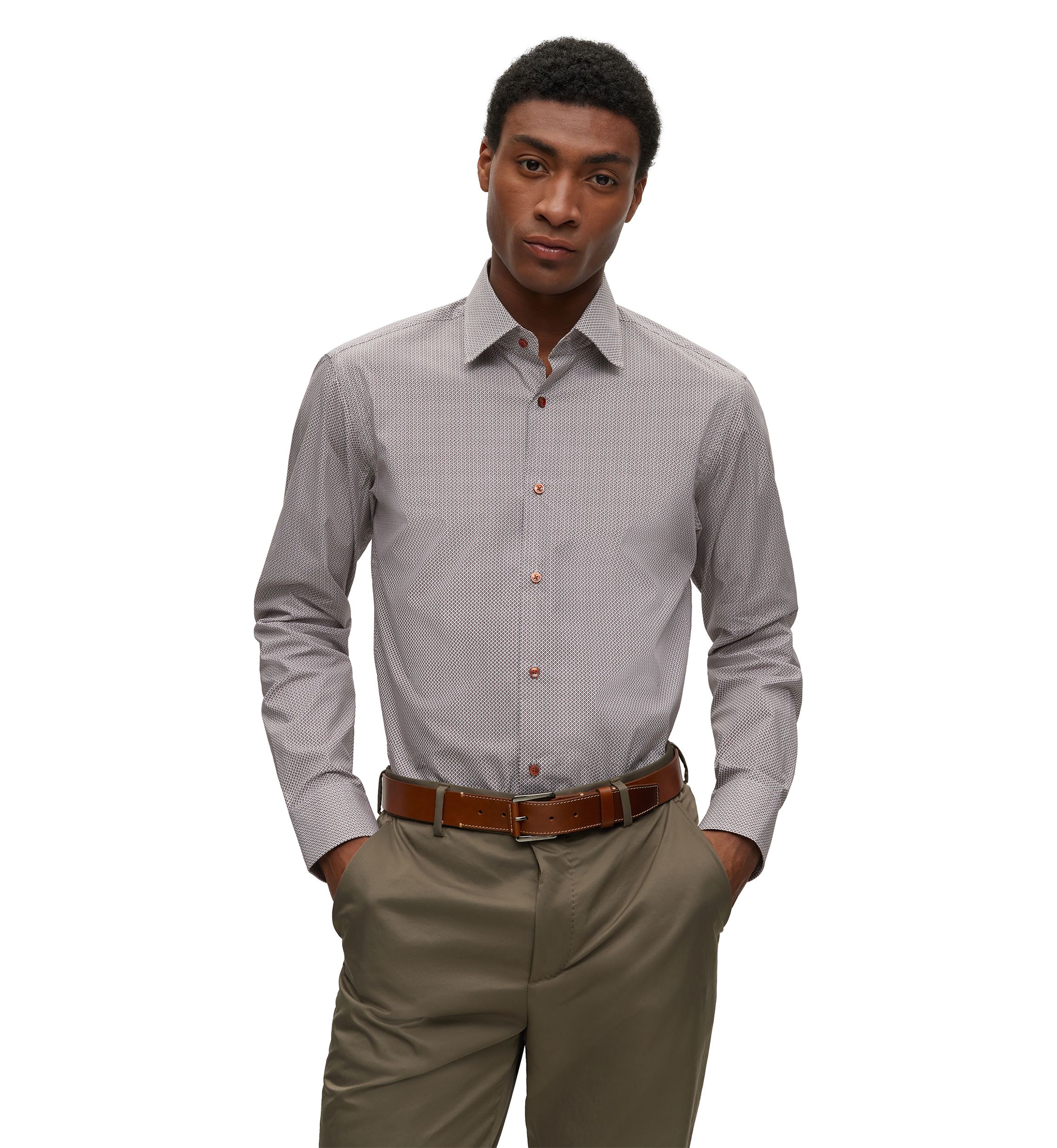 Mens Joe Kent Spread Collar Dress Shirt