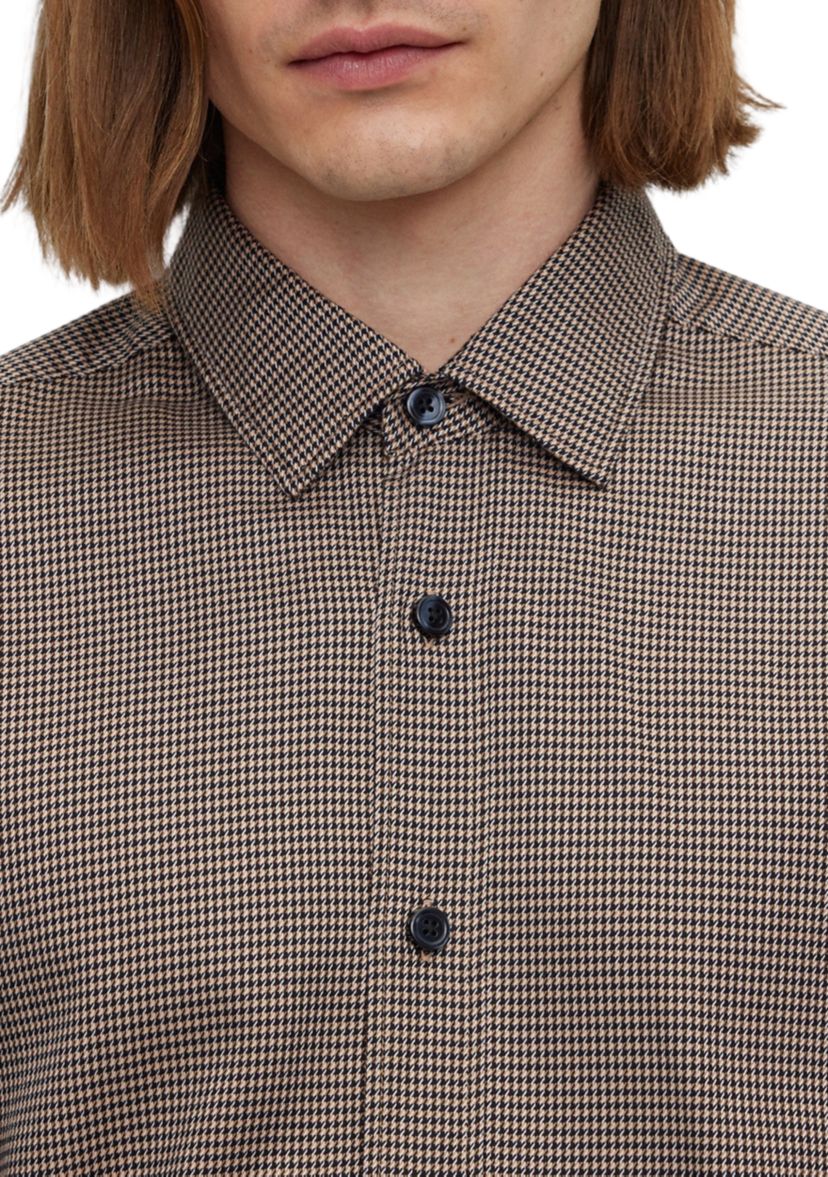 Mens Relaxed Fit Houndstooth Shirt