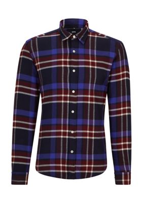 HUGO BOSS Men's Regular Fit Plaid Shirt