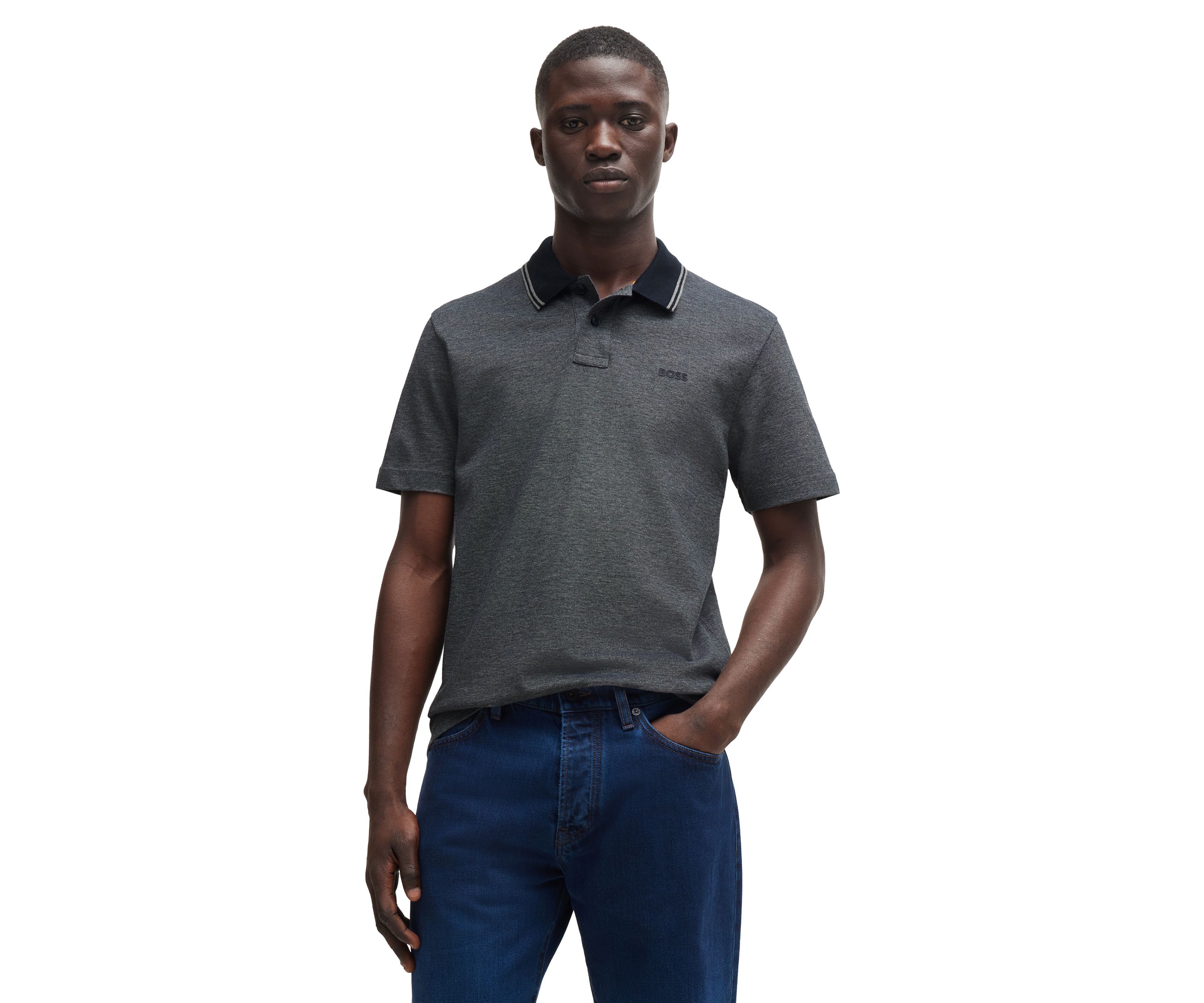 Mens Short Sleeve Knit Polo Shirt