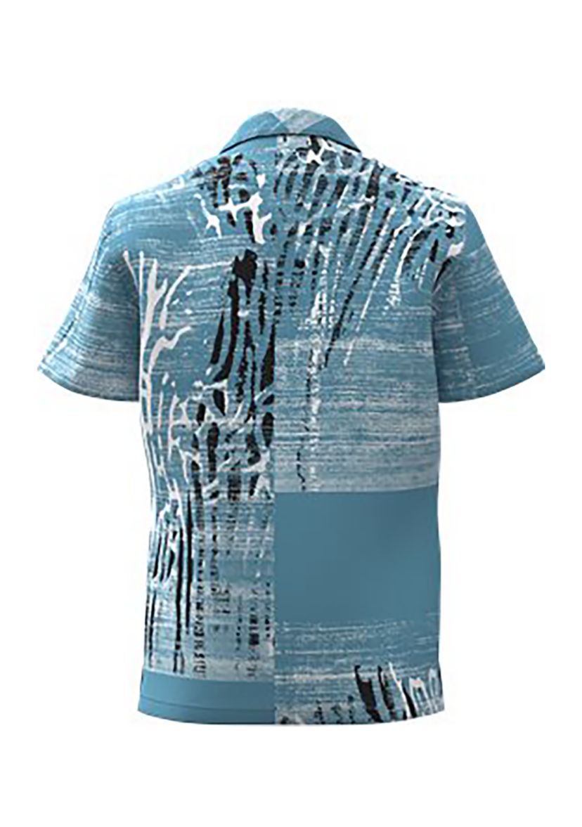 Mens Rayer Printed Button Down Shirt