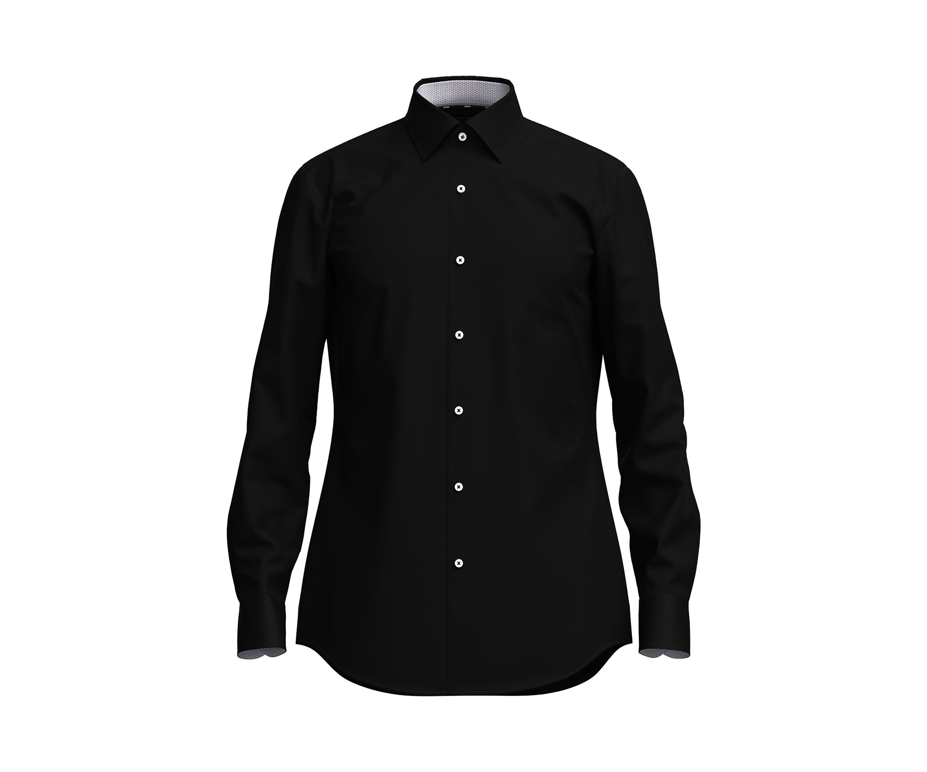 Mens Solid Dress Shirt