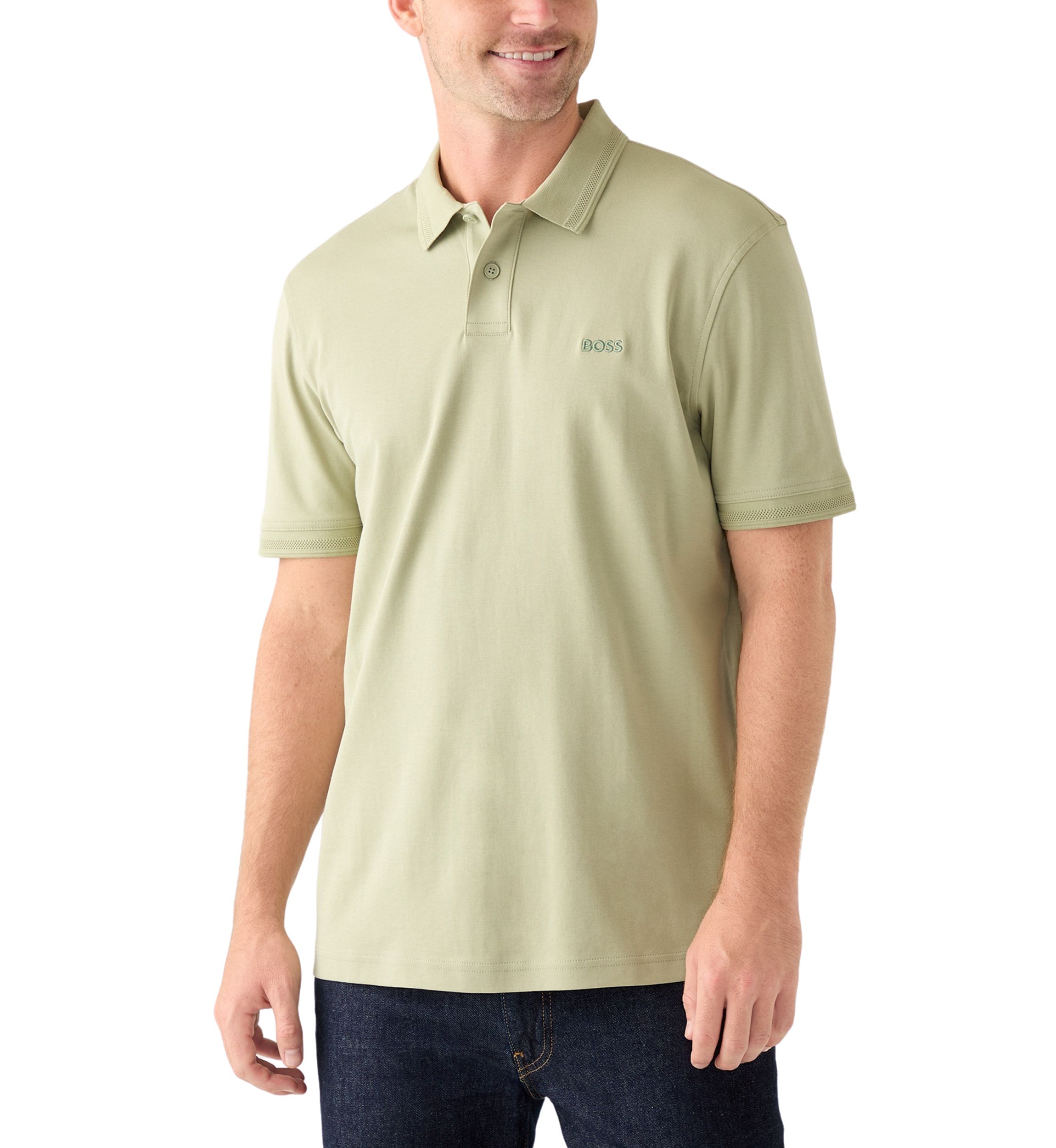 Mens Short Sleeve Interlock Polo Shirt 