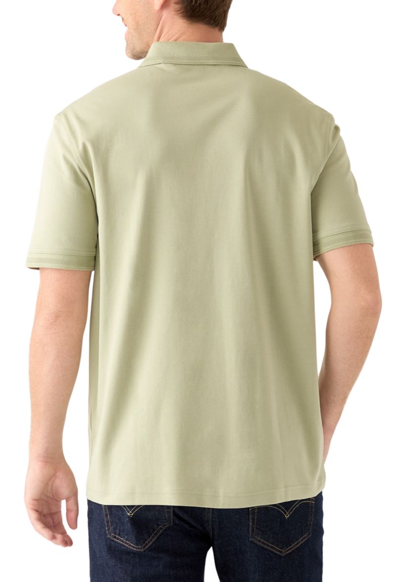 Mens Short Sleeve Interlock Polo Shirt 