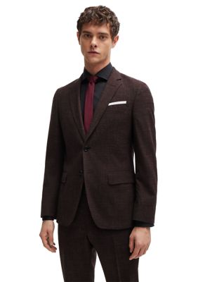 HUGO BOSS Men's Wool Mixed Pattern Suit