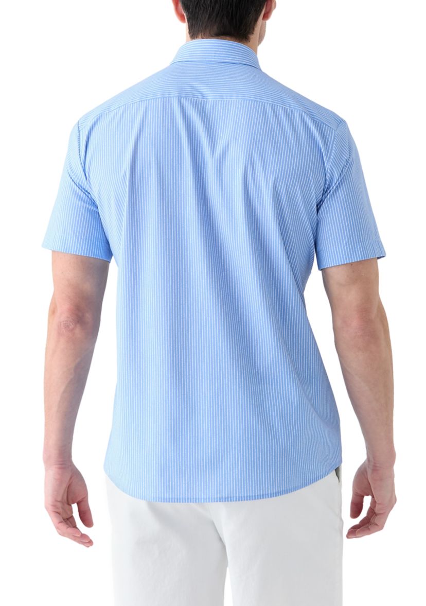 Short Sleeve Woven Printed Button Up Shirt 