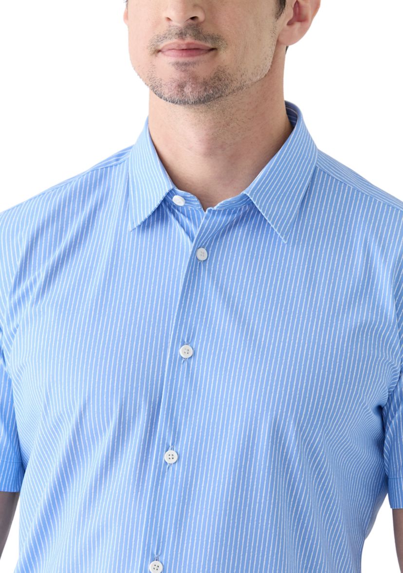 Short Sleeve Woven Printed Button Up Shirt 