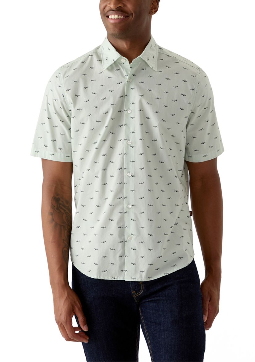 Mens Printed Dress Shirt