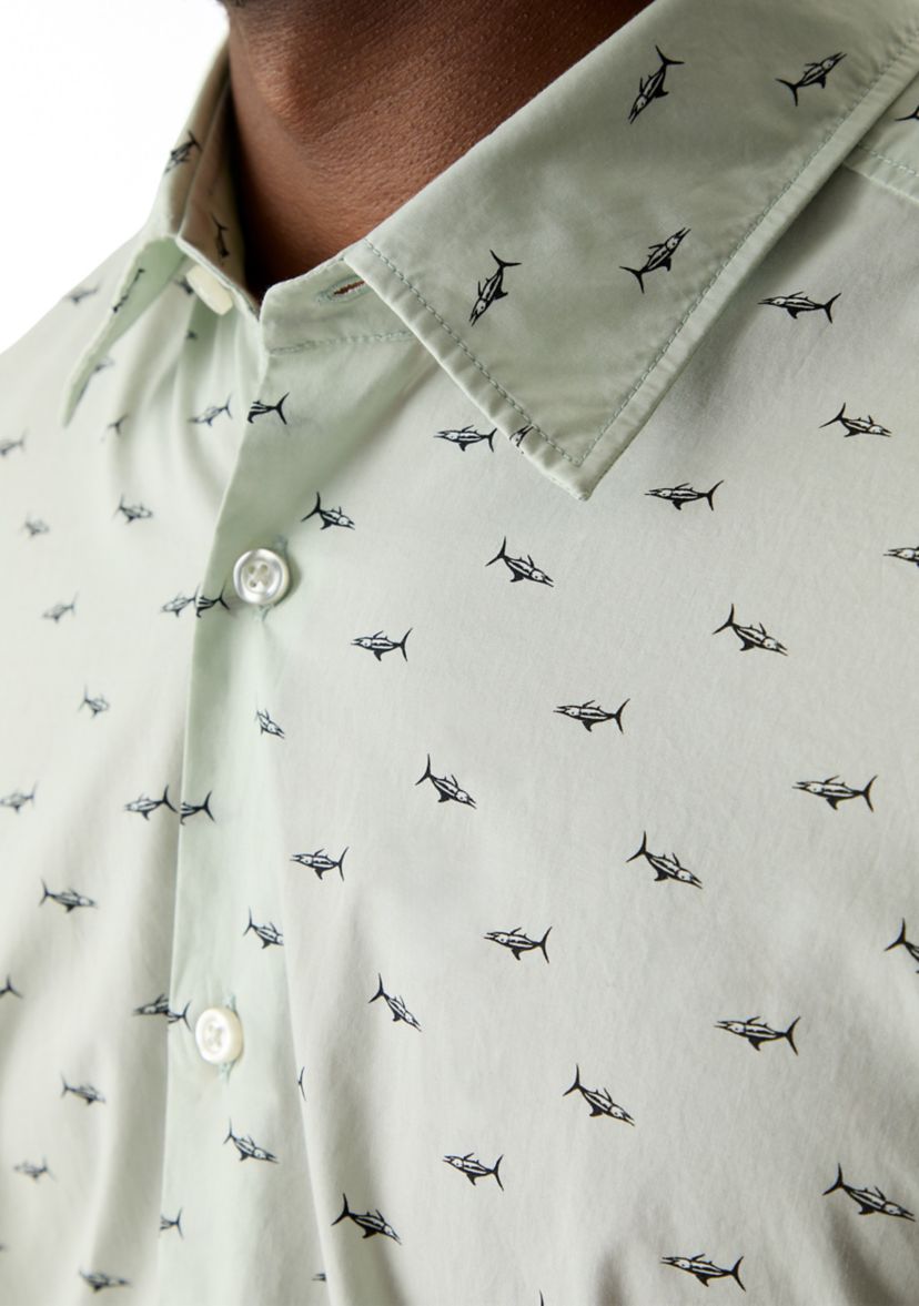 Mens Printed Dress Shirt