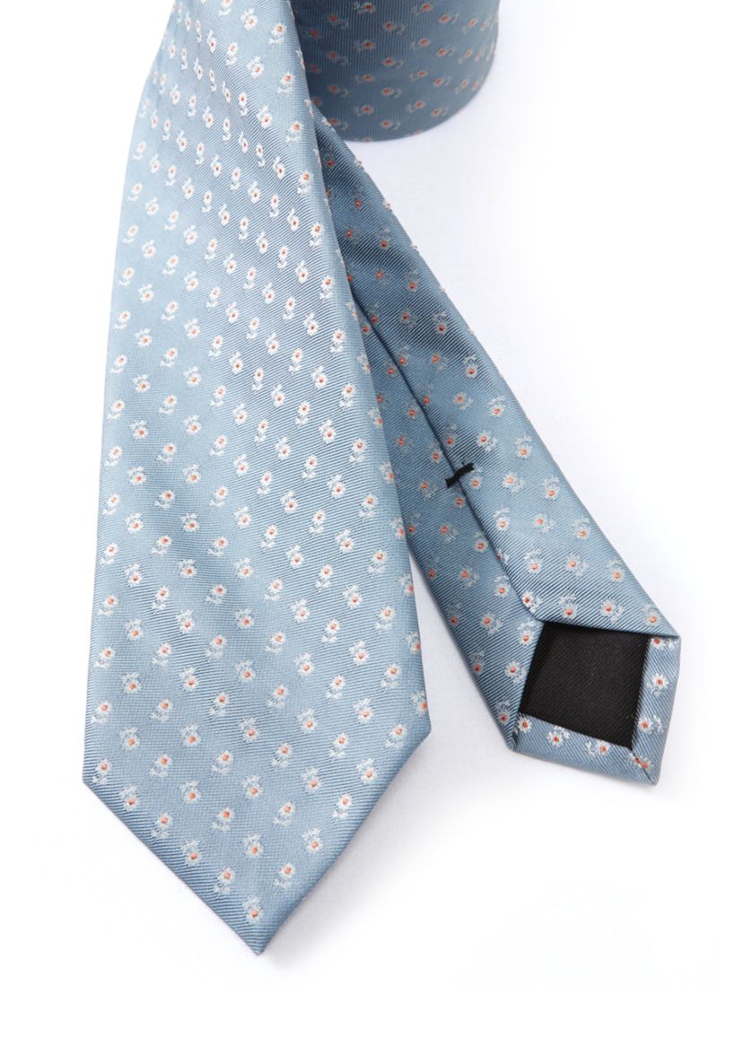 Floral Embroidered Tie