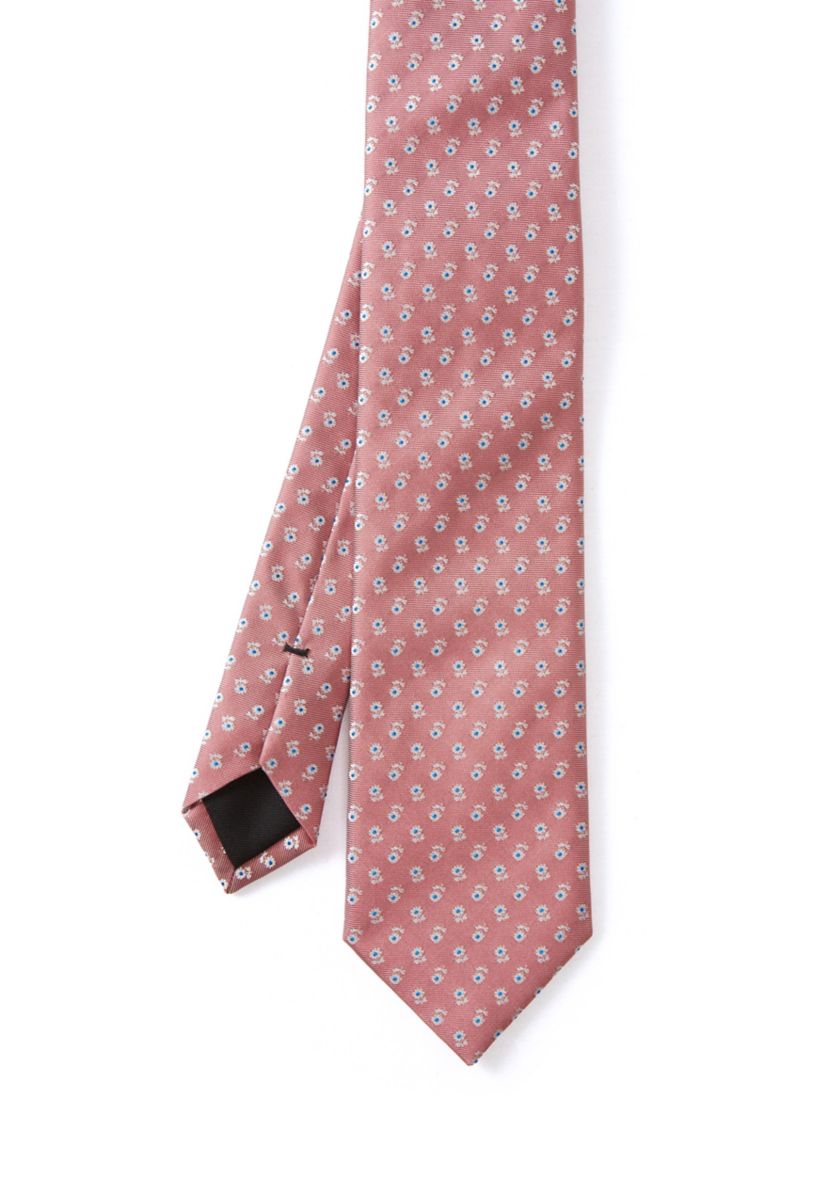 Floral Embroidered Satin Tie