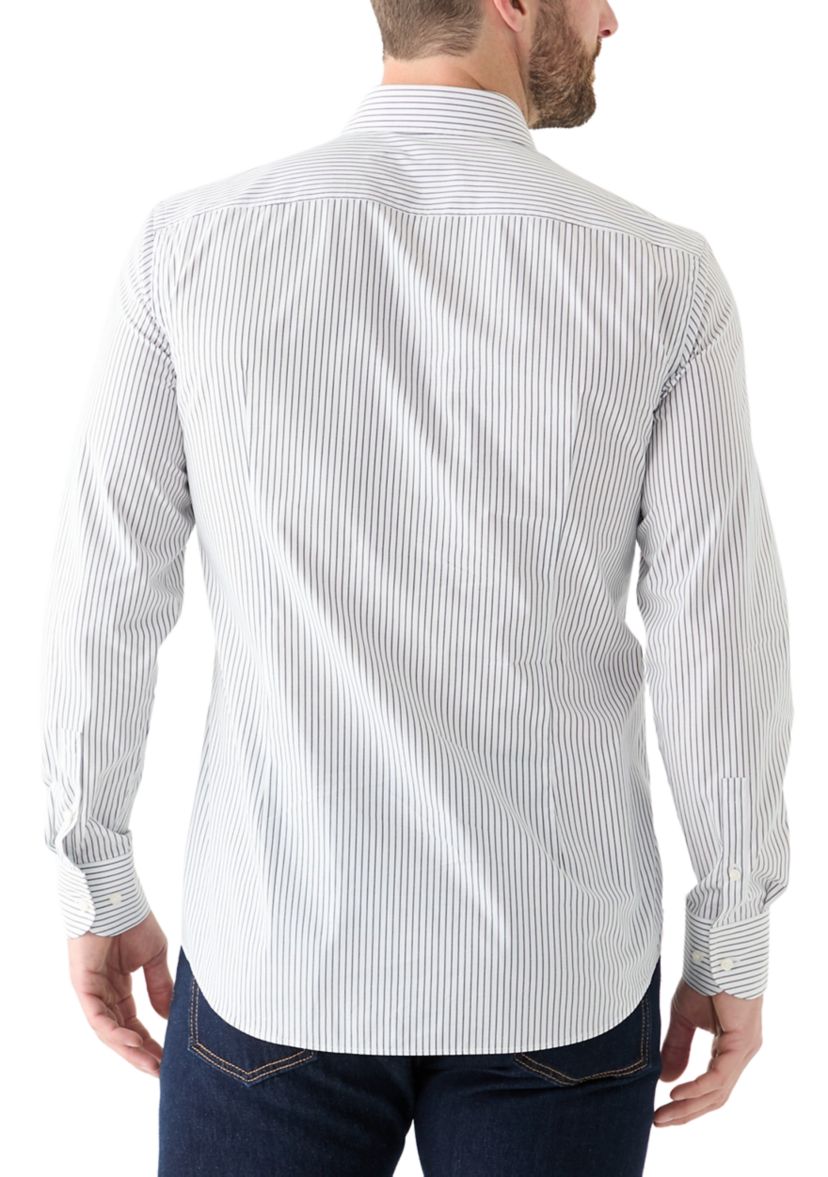 Mens Hank Spread Collar Long Sleeve Shirt