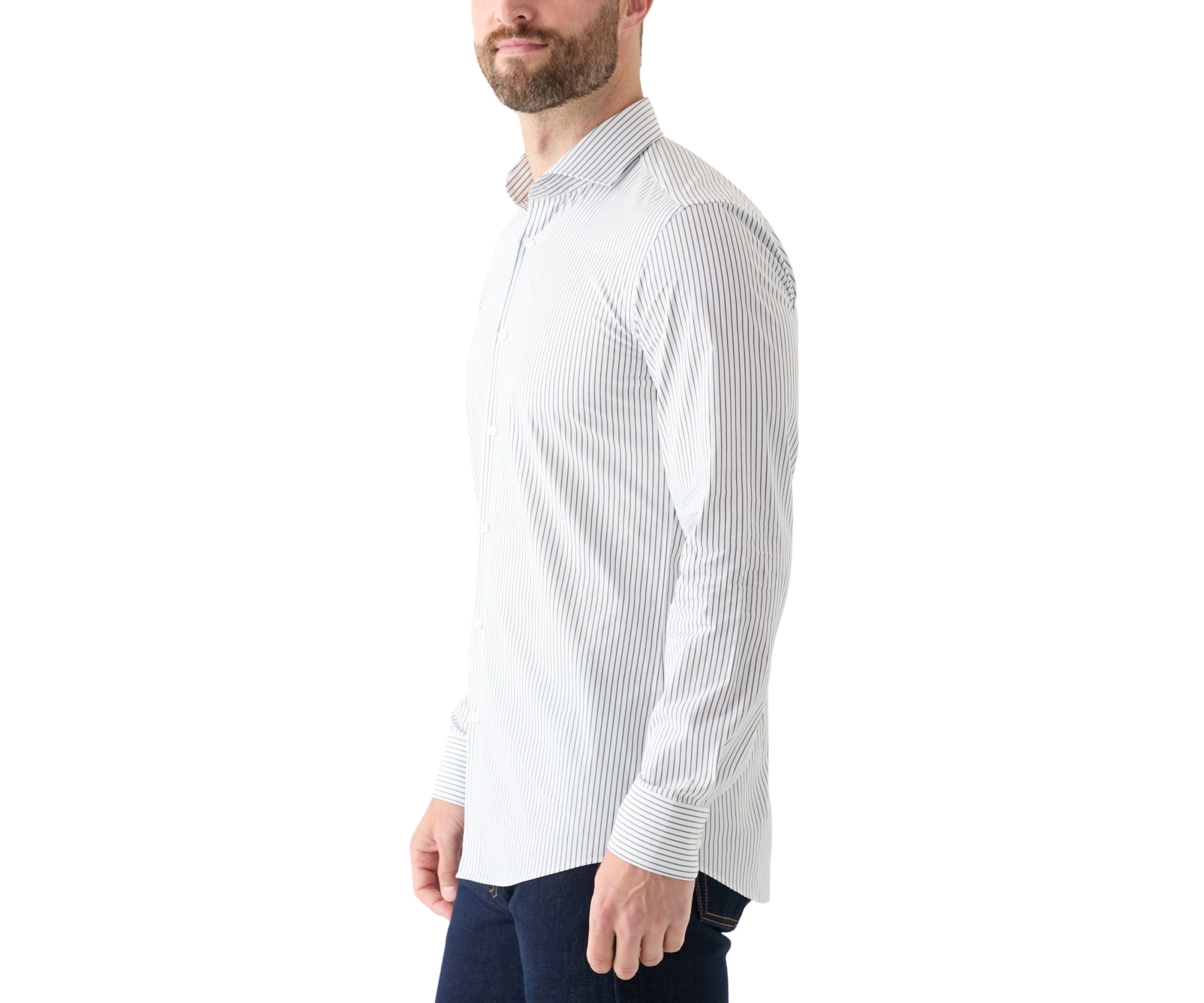 Mens Hank Spread Collar Long Sleeve Shirt