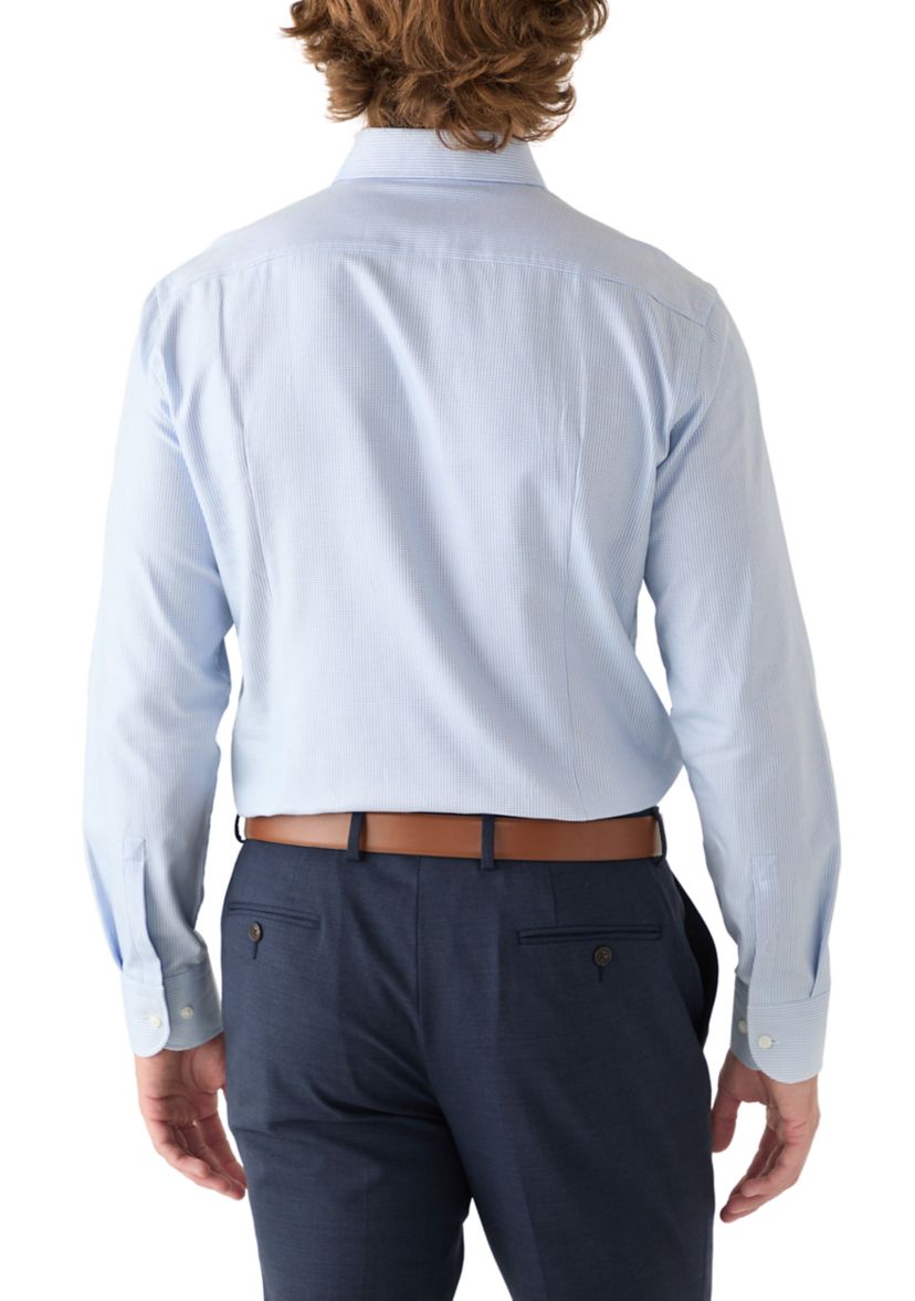 Mens Hank Spread Collar Printed Dress Shirt