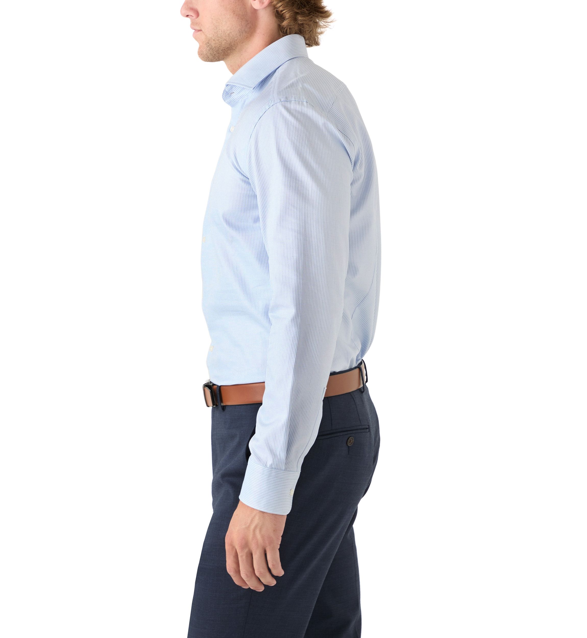 Mens Hank Spread Collar Printed Dress Shirt