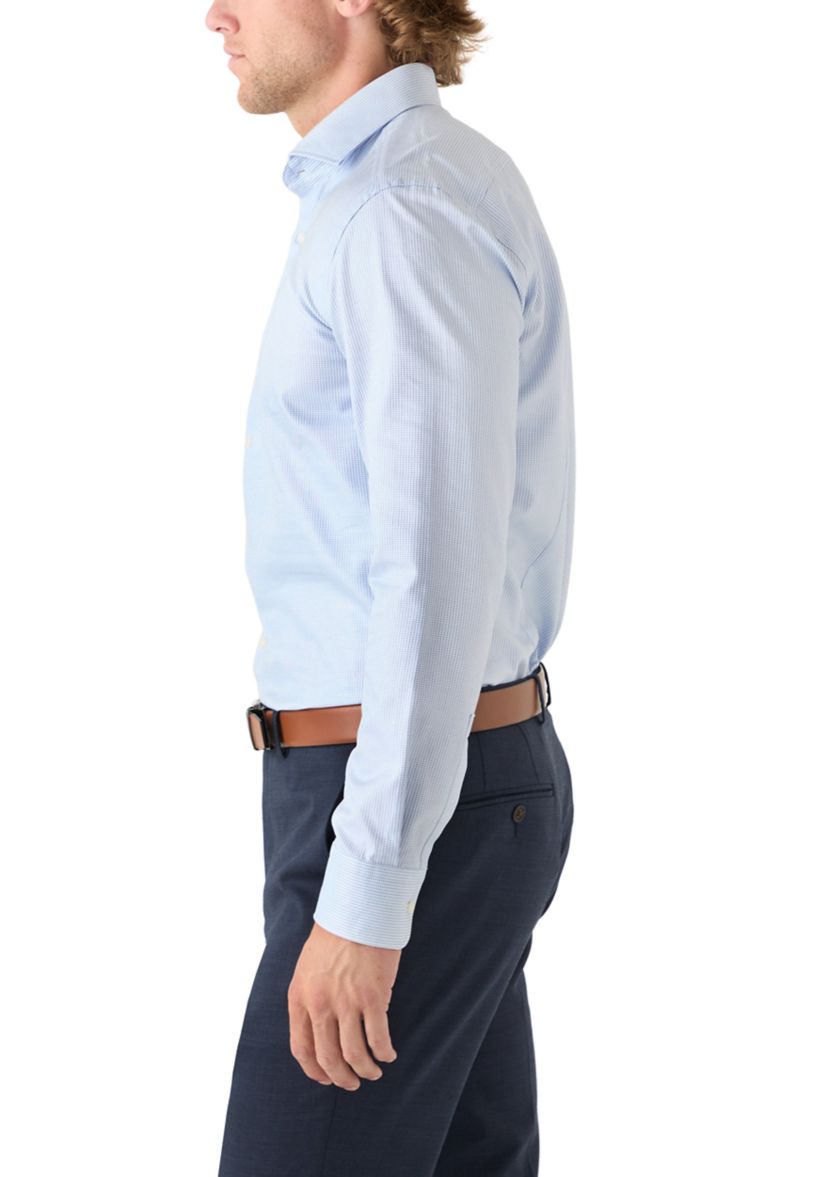 Mens Hank Spread Collar Printed Dress Shirt