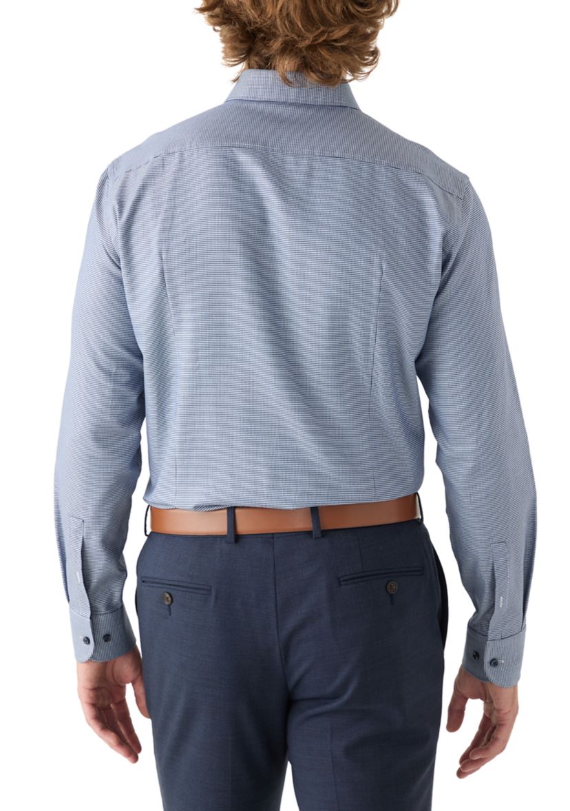 Mens Hank Spread Collar Printed Dress Shirt