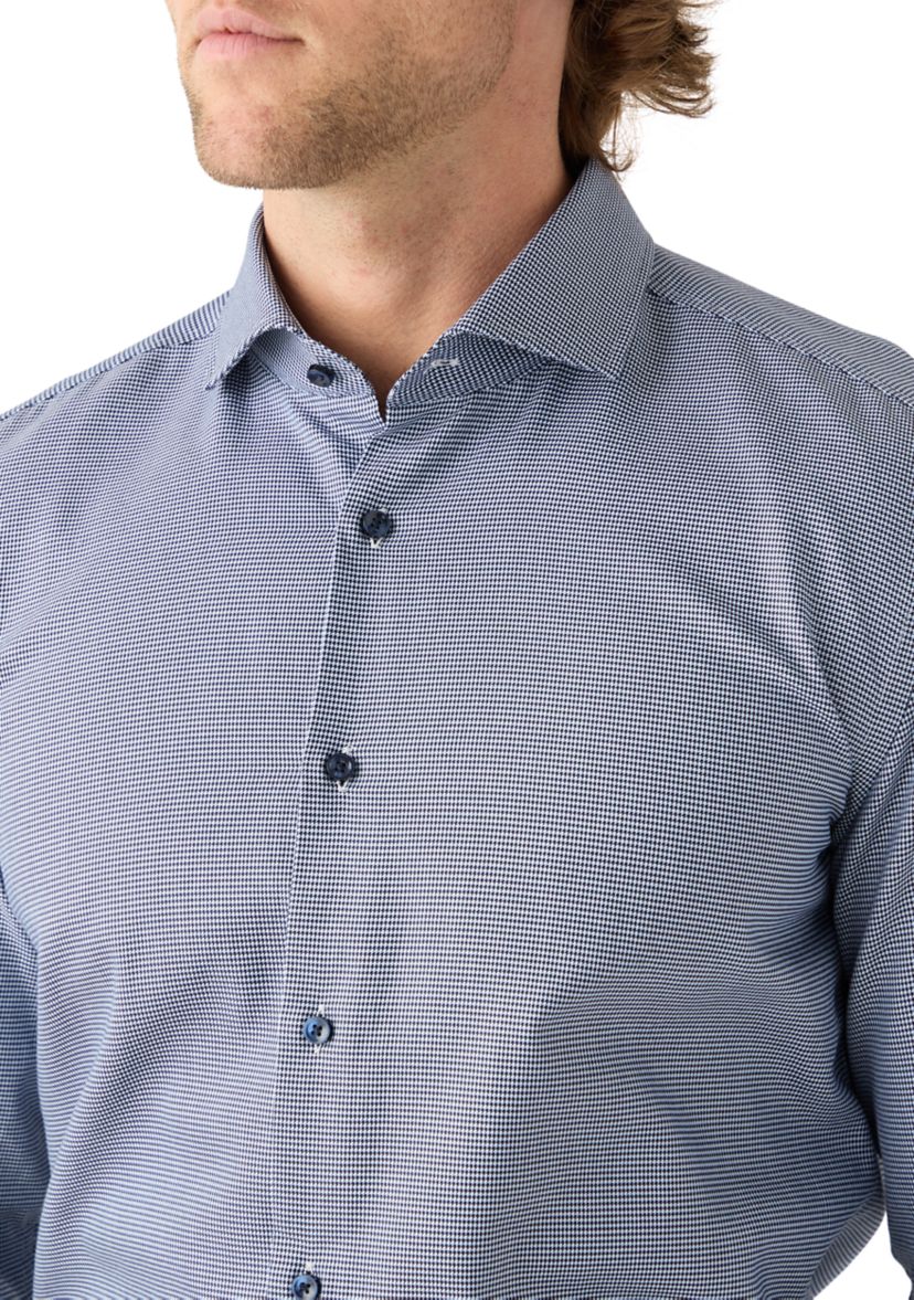 Mens Hank Spread Collar Printed Dress Shirt