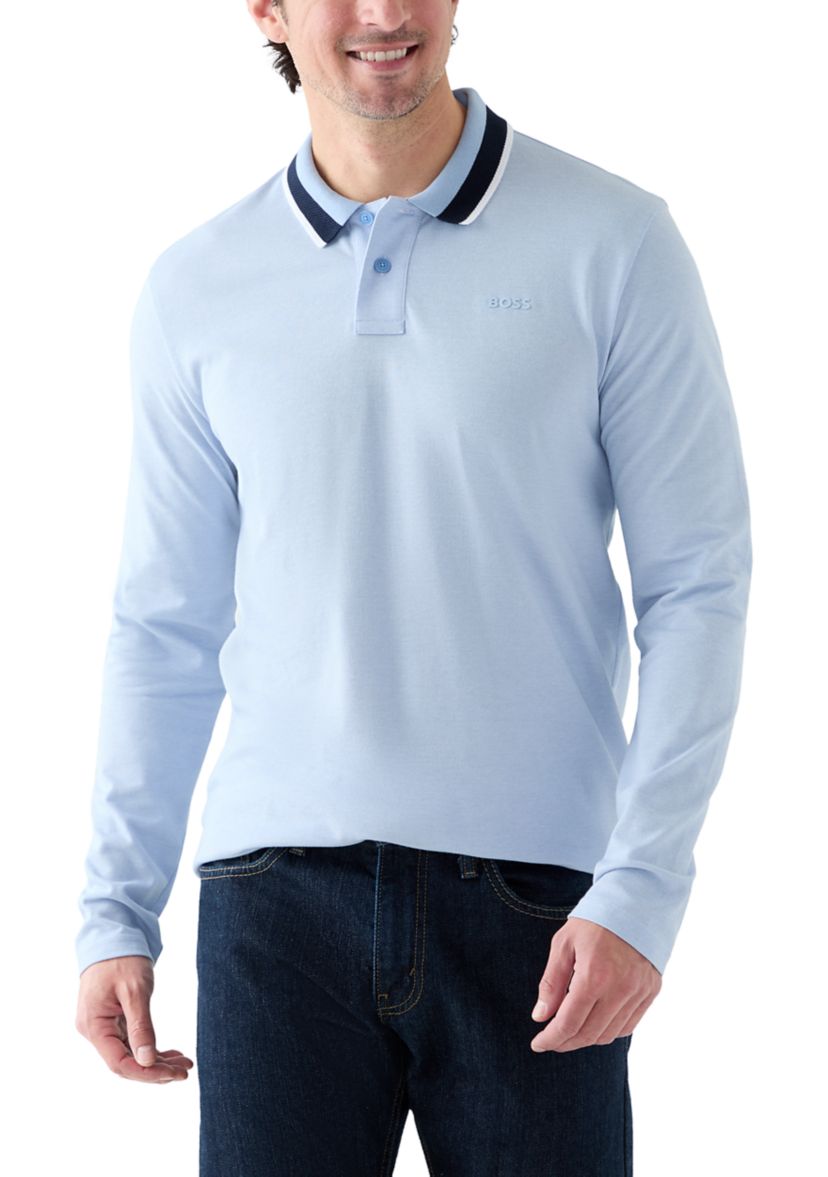 Mens Long Sleeve Polo Shirt