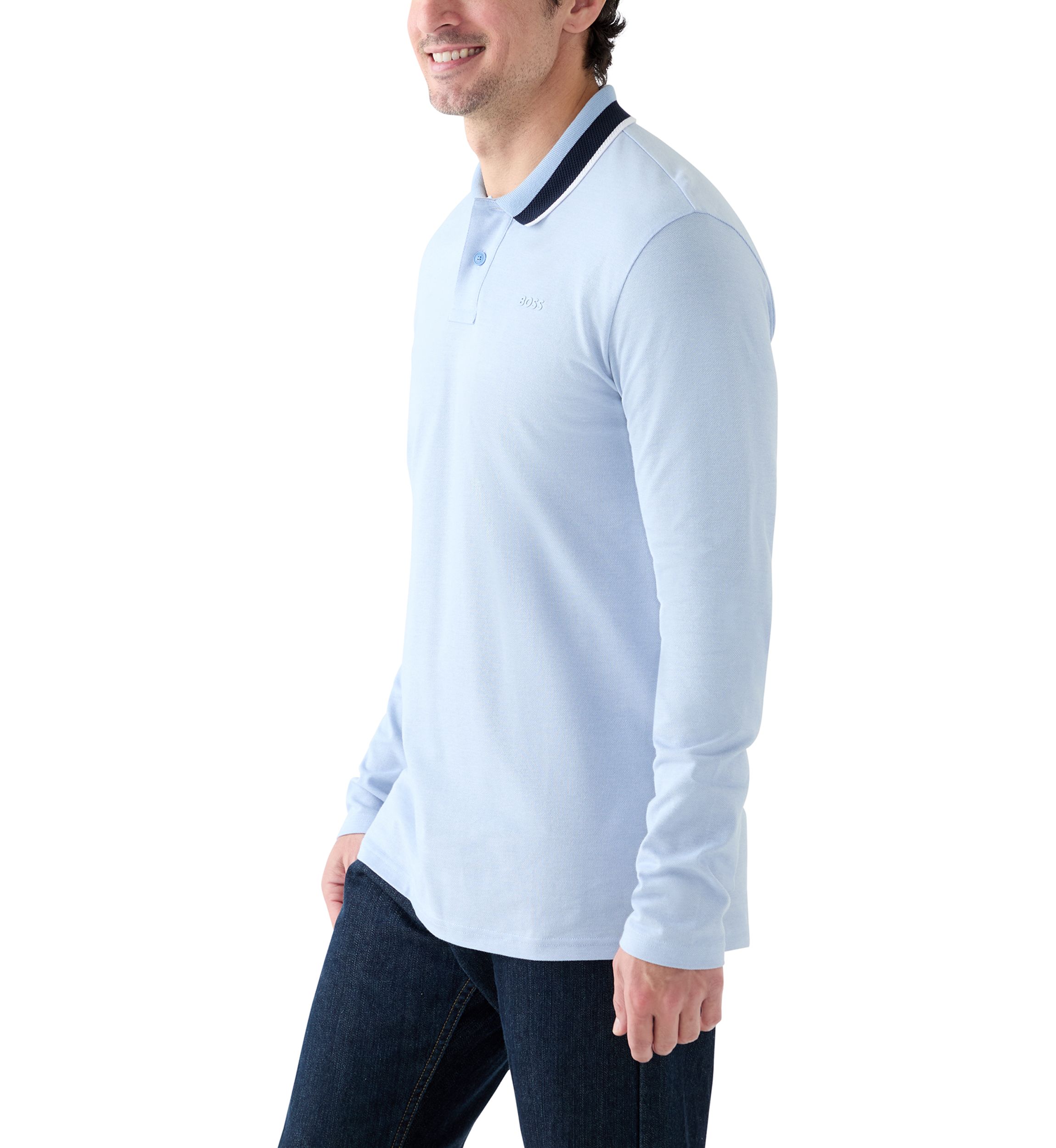 Mens Long Sleeve Polo Shirt