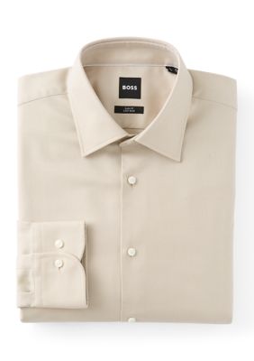 HUGO BOSS Men's Easy-Iron Slim-Fit Shirt in Stretch-Cotton Twill
