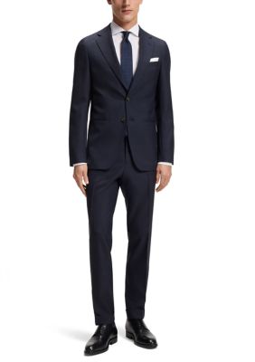 HUGO BOSS Men's Slim Fit Two Piece Suit Set, 42 Regular