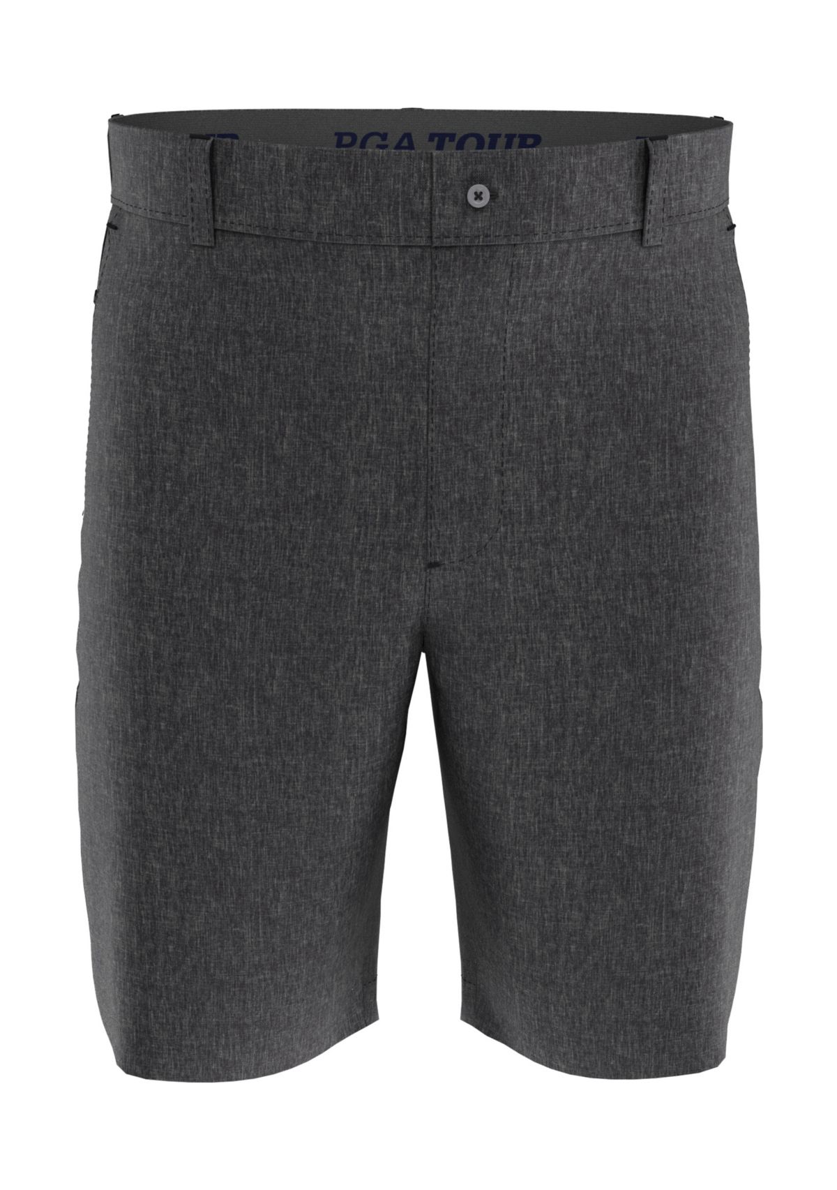 Mens Flat Front 9 Heather Shorts