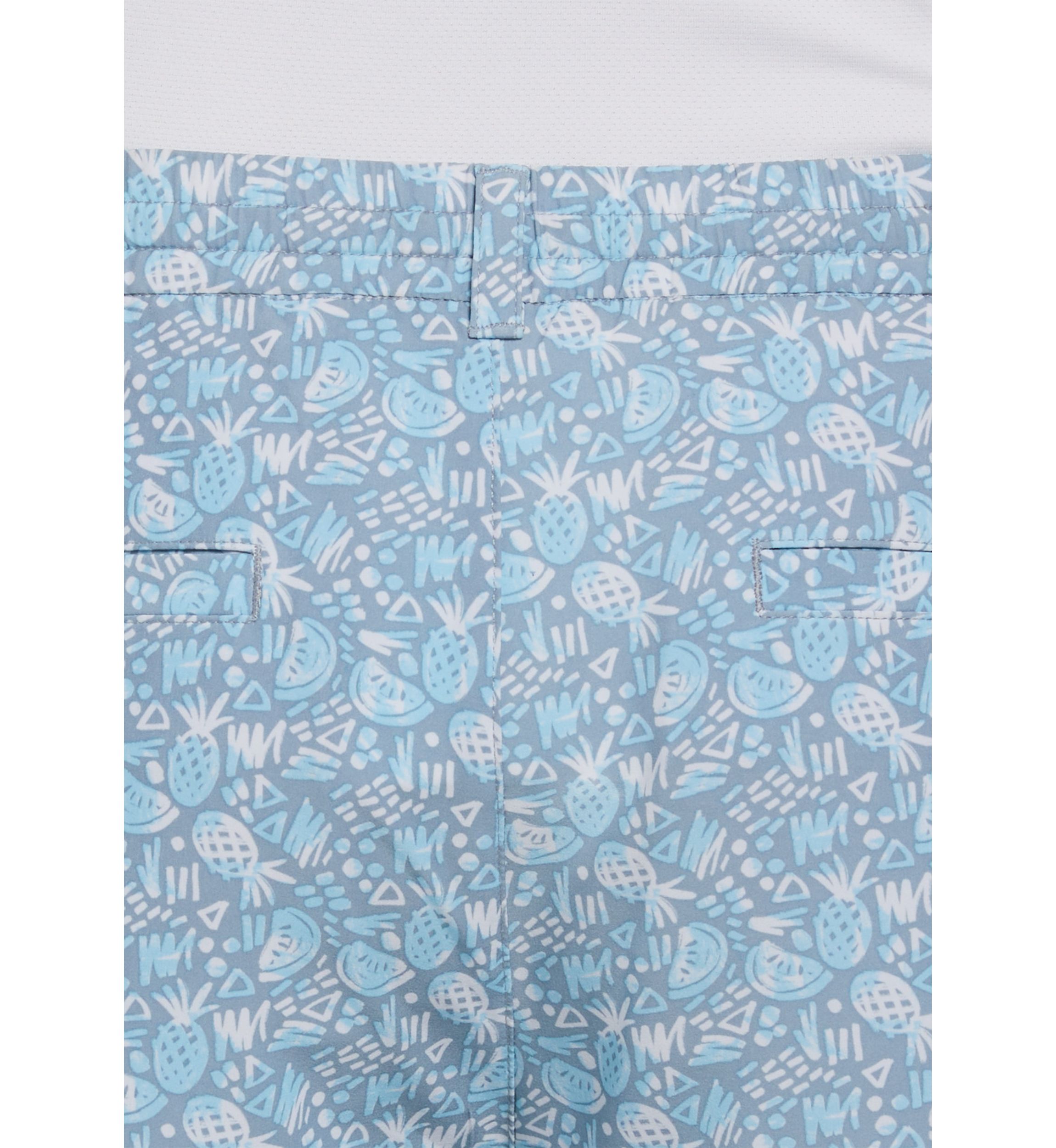 Mens 8" Pineapple Print Woven Golf Shorts