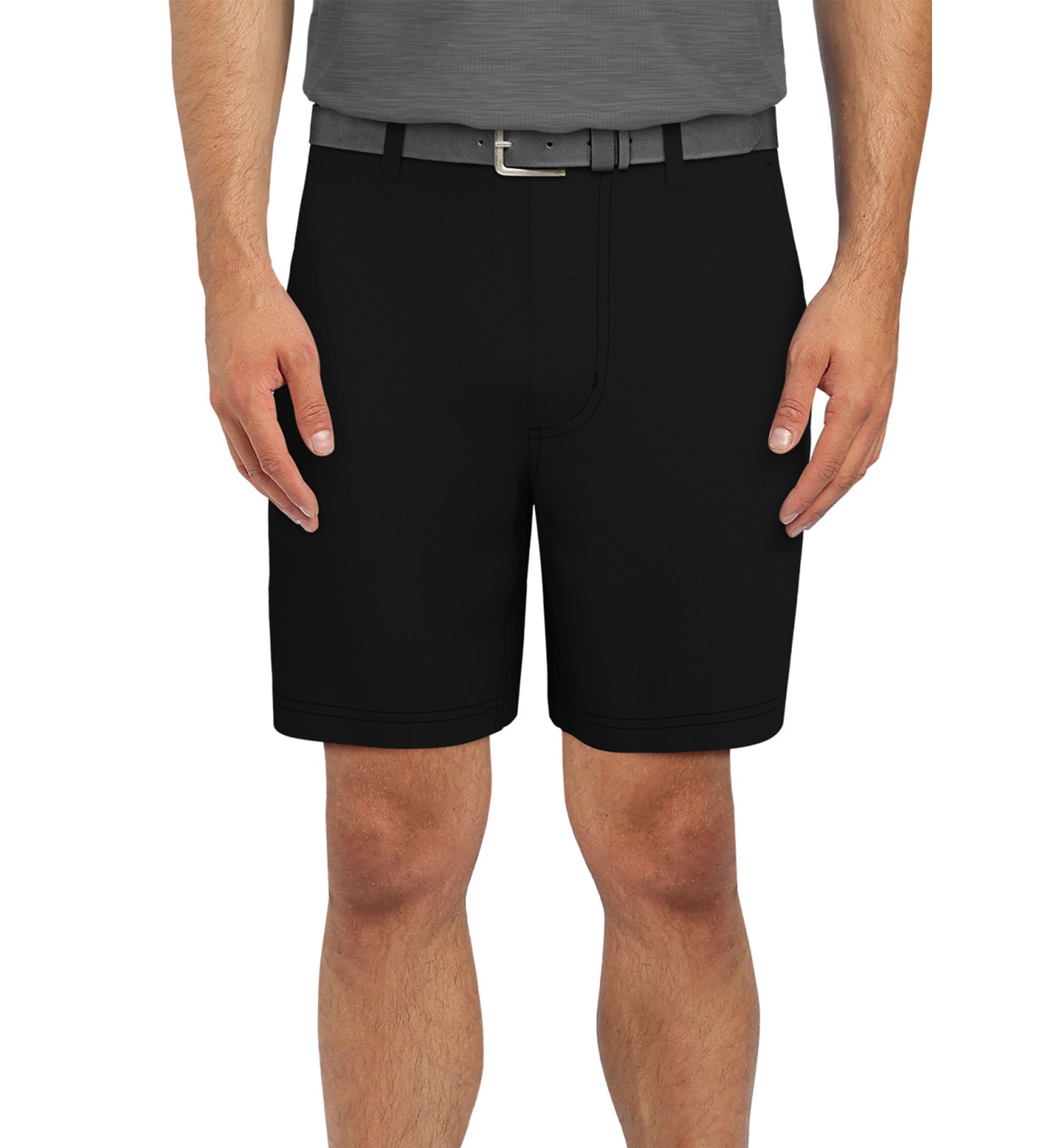 Mens Flat Front Performance Pull On Golf Shorts