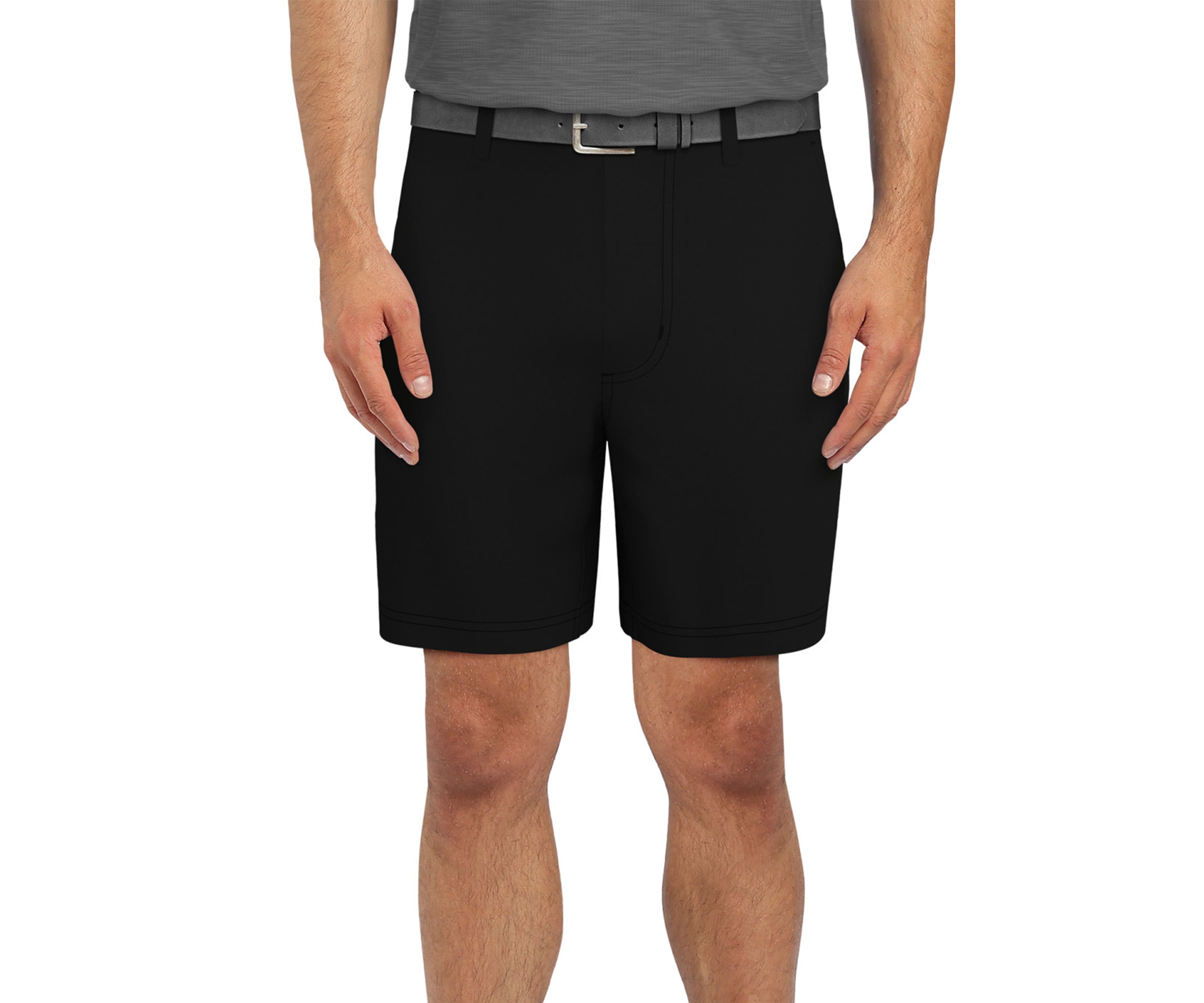 Mens Flat Front Performance Pull On Golf Shorts