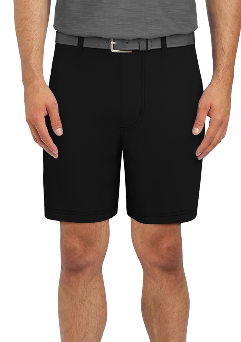 Mens Flat Front Performance Pull On Golf Shorts