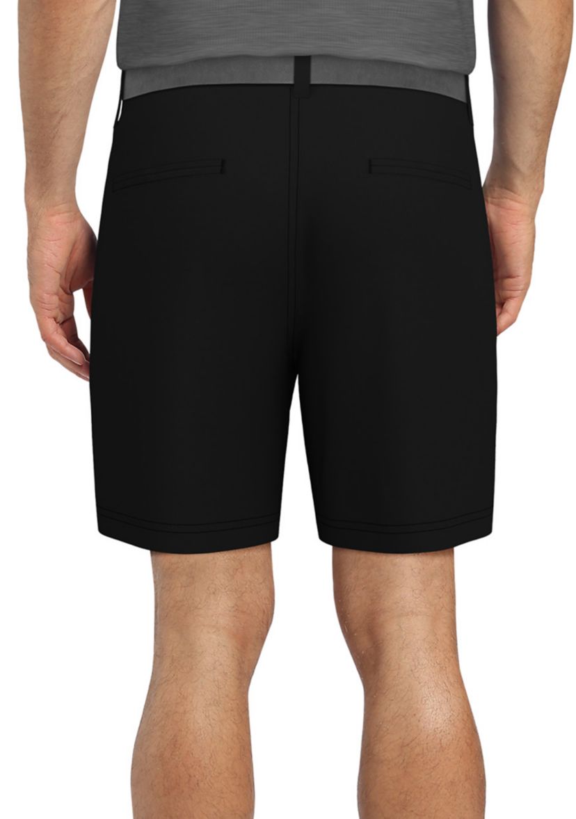 Mens Flat Front Performance Pull On Golf Shorts