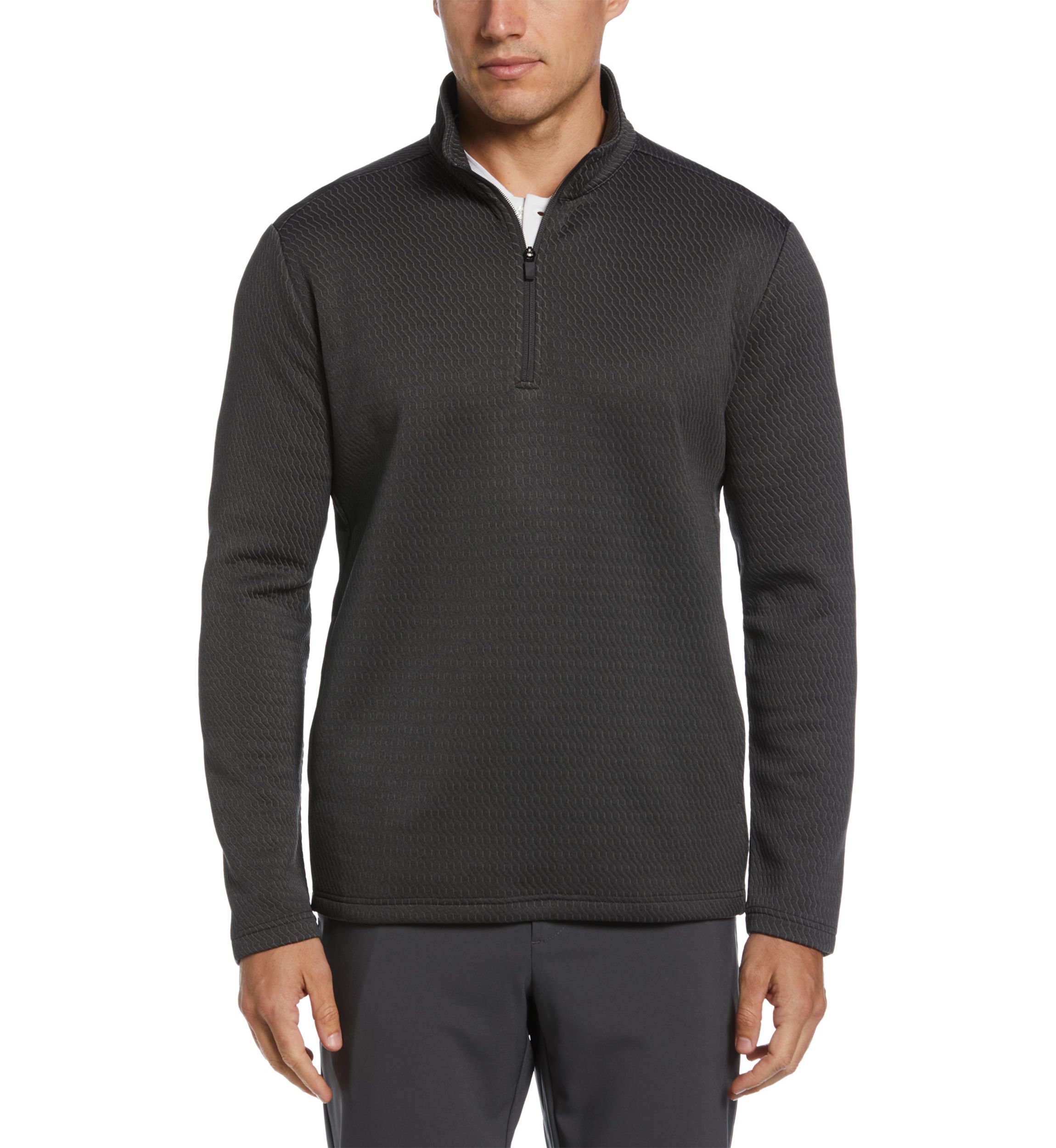 Crossover Textured Quarter Zip Jacket