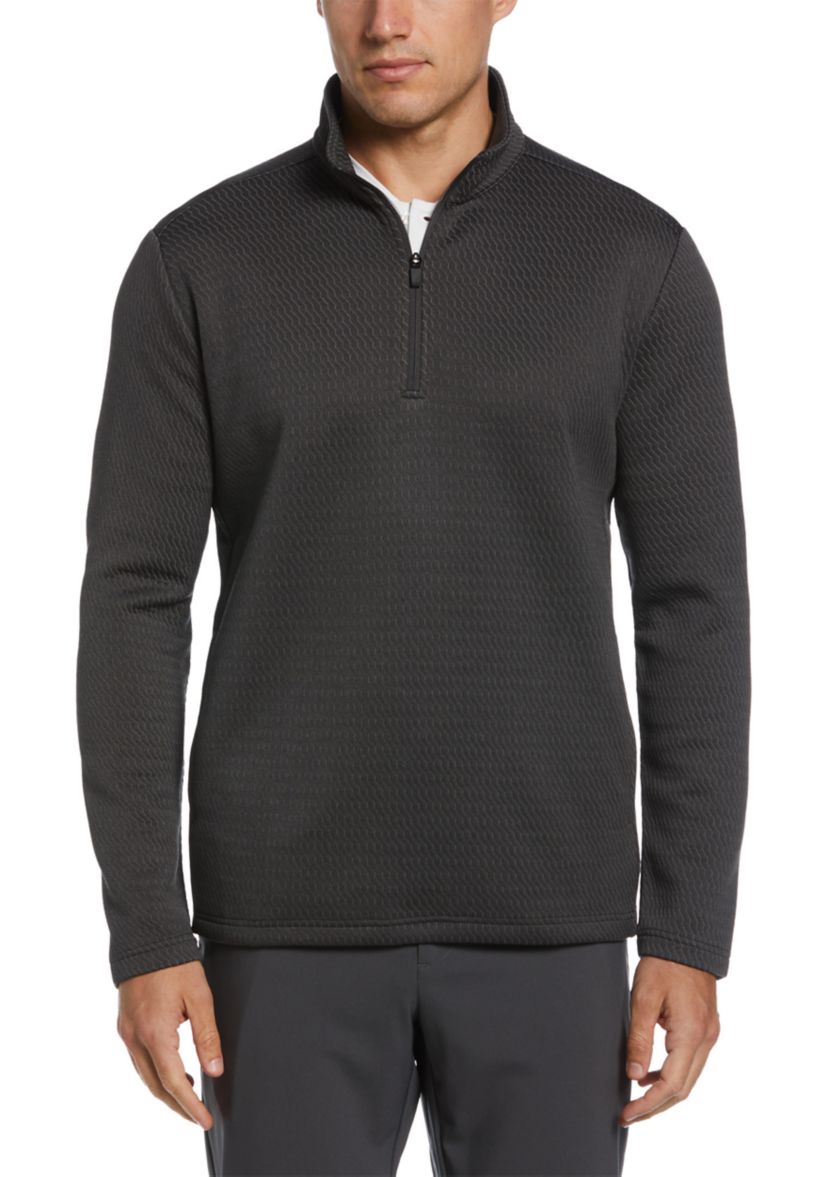 Crossover Textured Quarter Zip Jacket