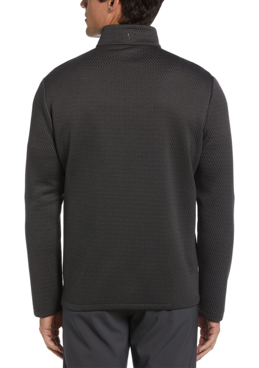Crossover Textured Quarter Zip Jacket