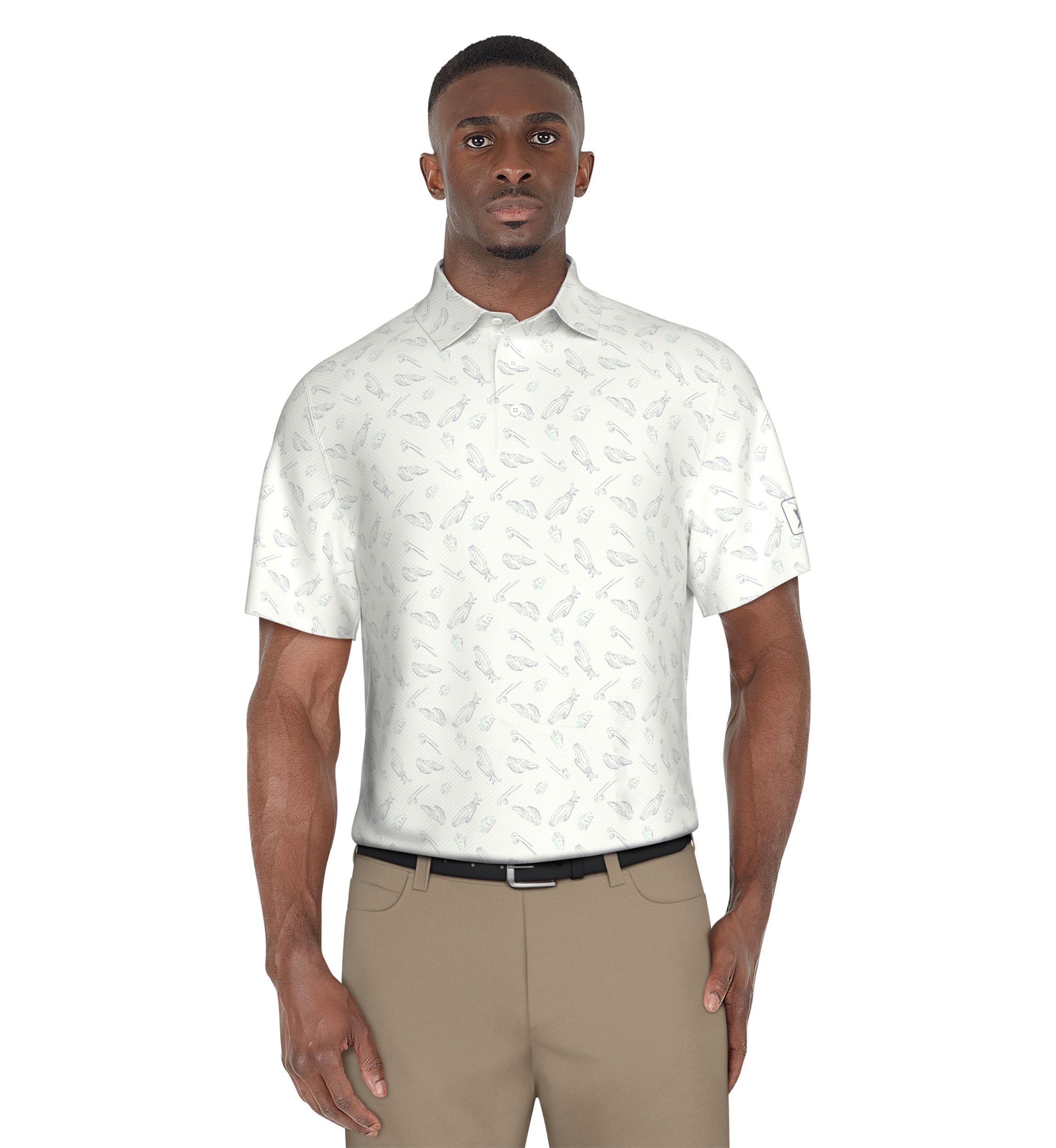 Solarized Golf Print Short Sleeve Golf Polo Shirt
