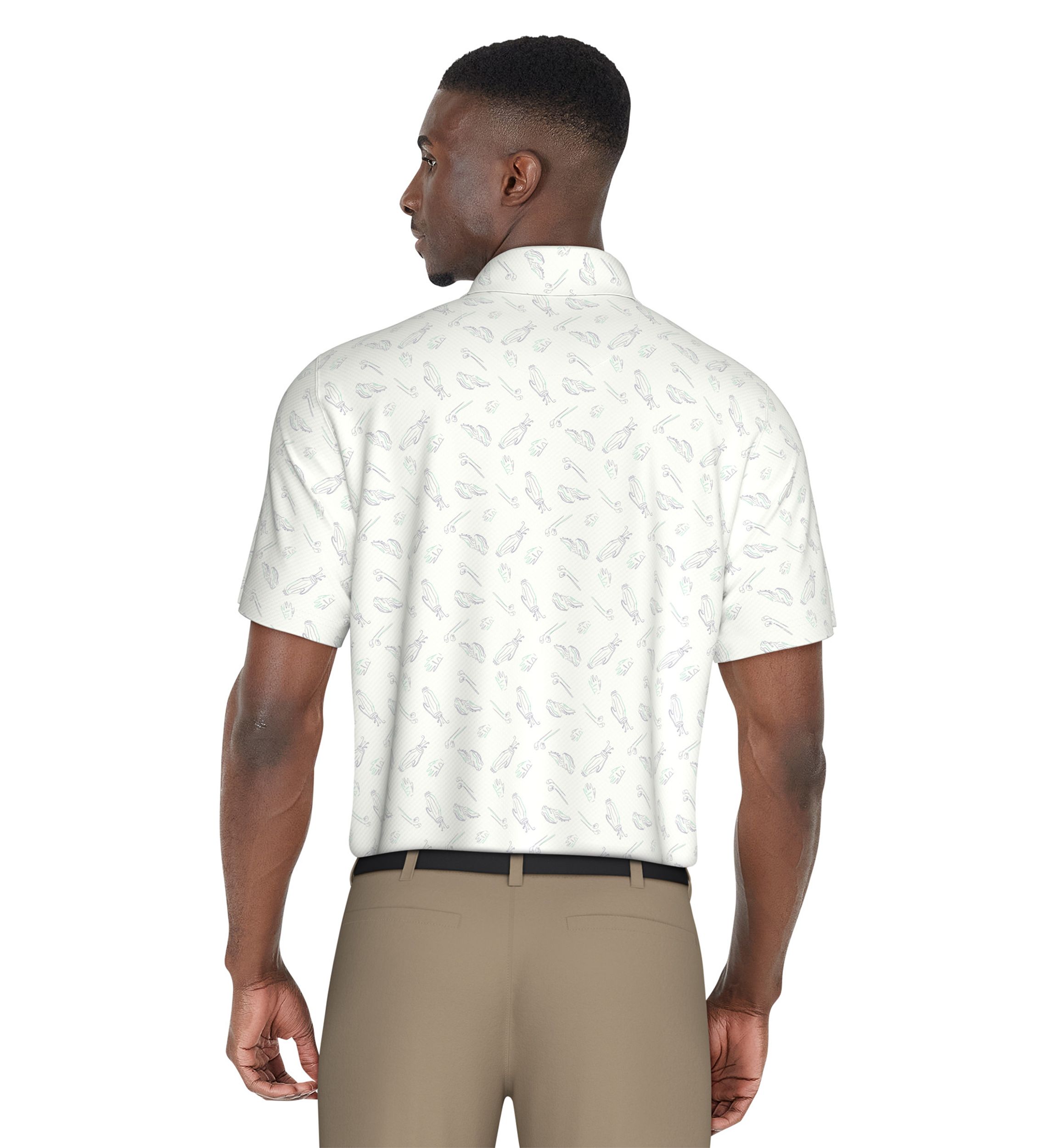 Solarized Golf Print Short Sleeve Golf Polo Shirt