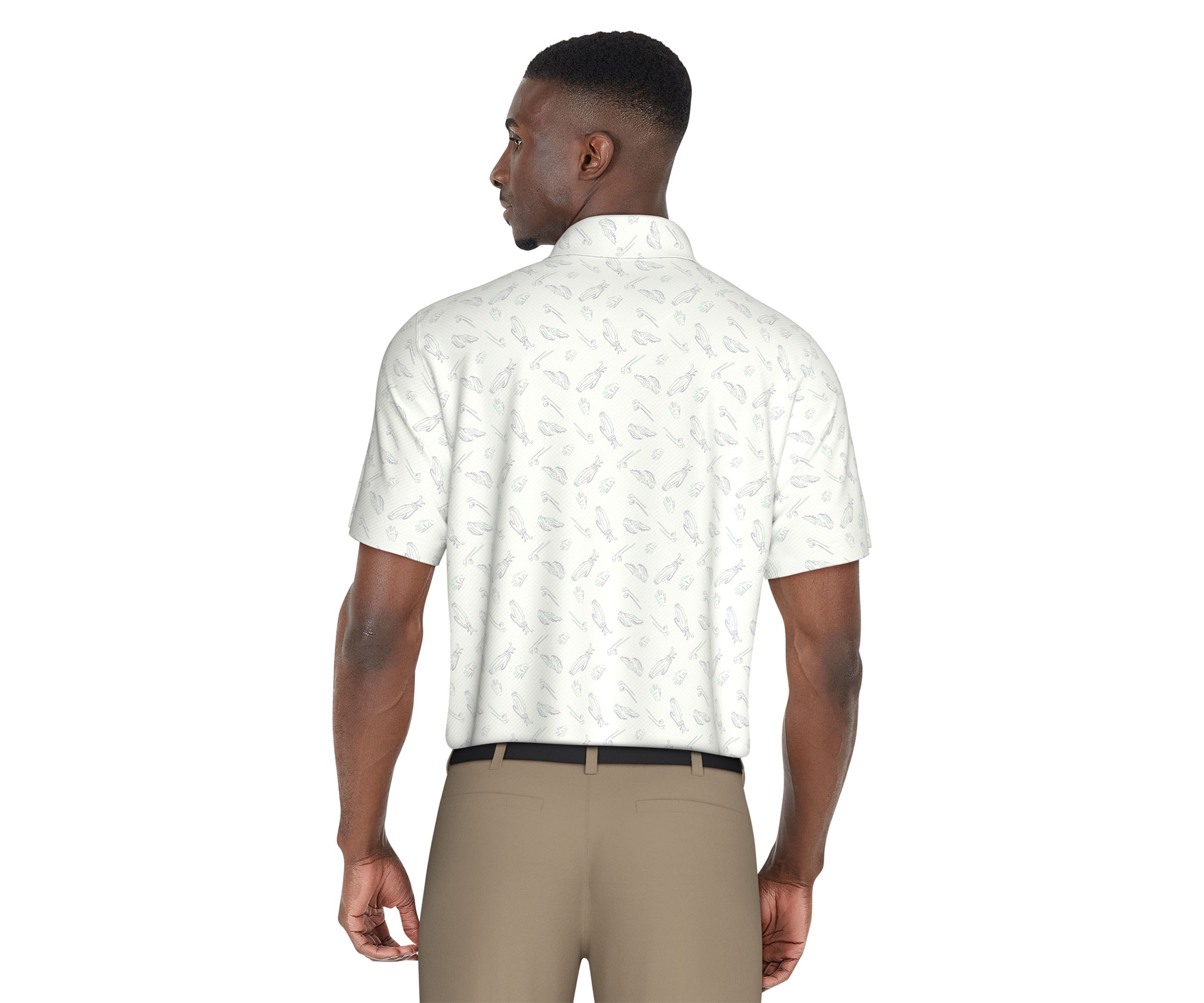 Solarized Golf Print Short Sleeve Golf Polo Shirt