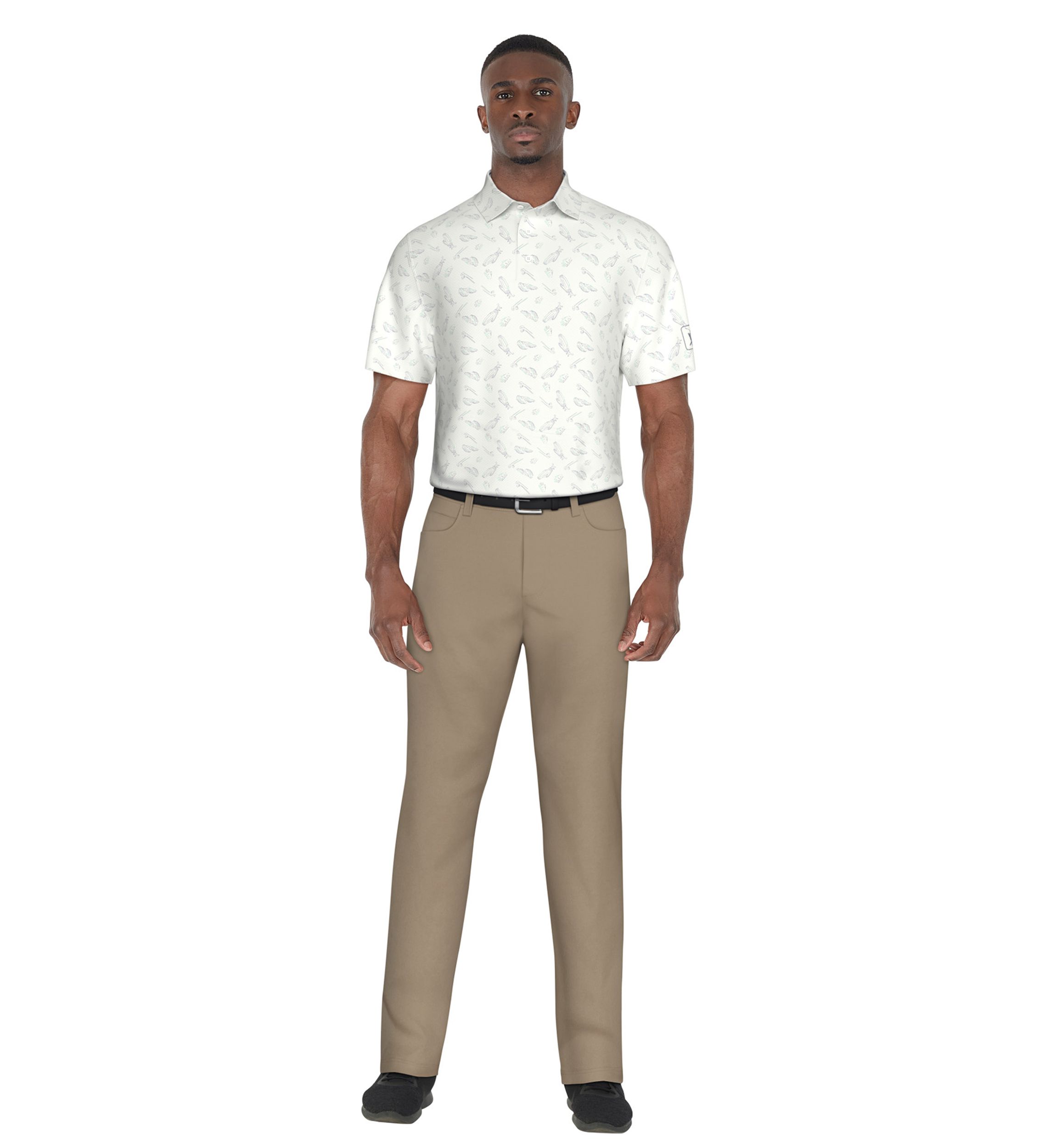 Solarized Golf Print Short Sleeve Golf Polo Shirt