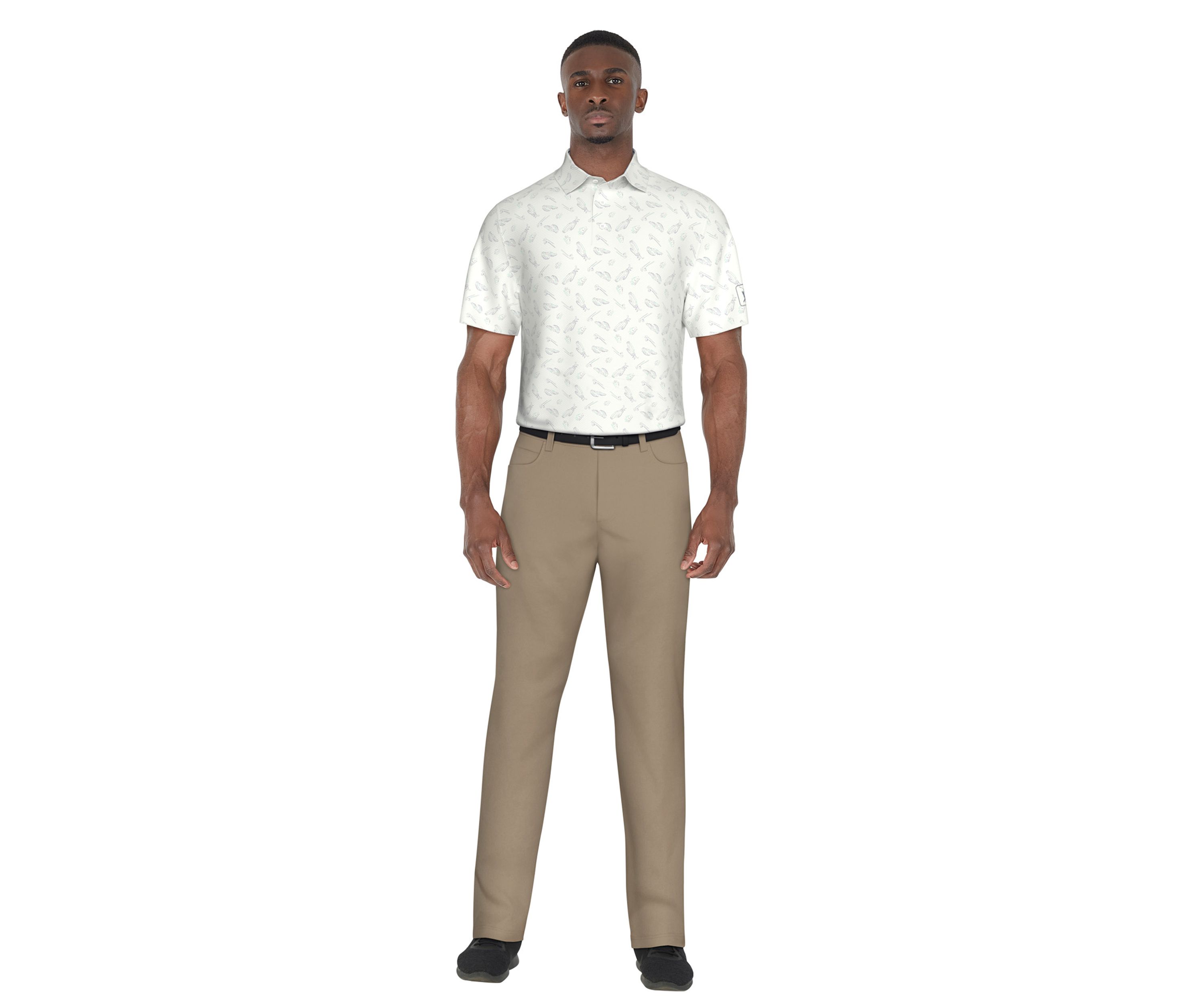 Solarized Golf Print Short Sleeve Golf Polo Shirt
