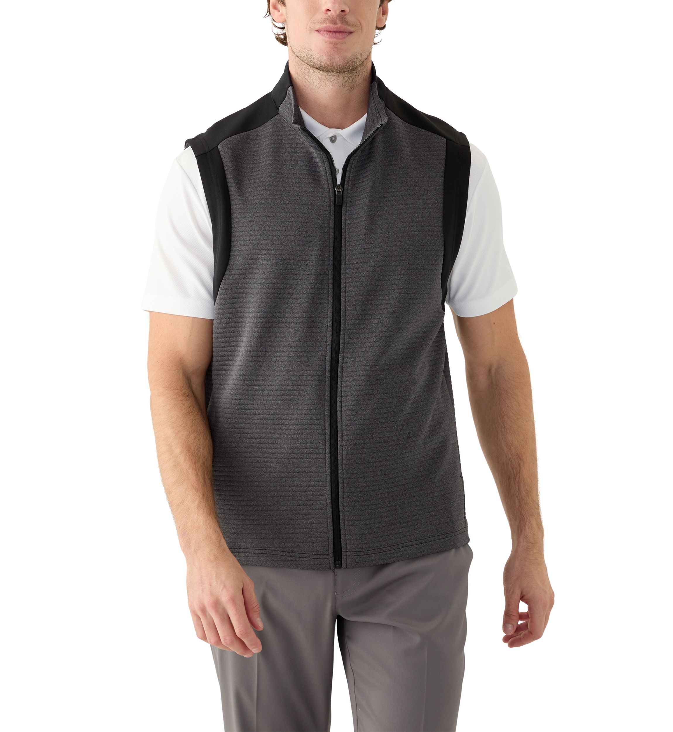 Mens Ottoman Full Zip Golf Vest