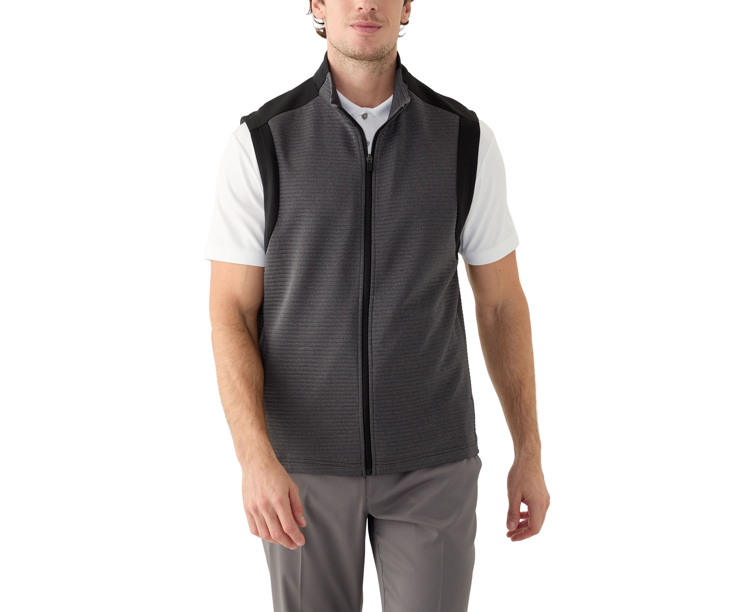 Mens Ottoman Full Zip Golf Vest