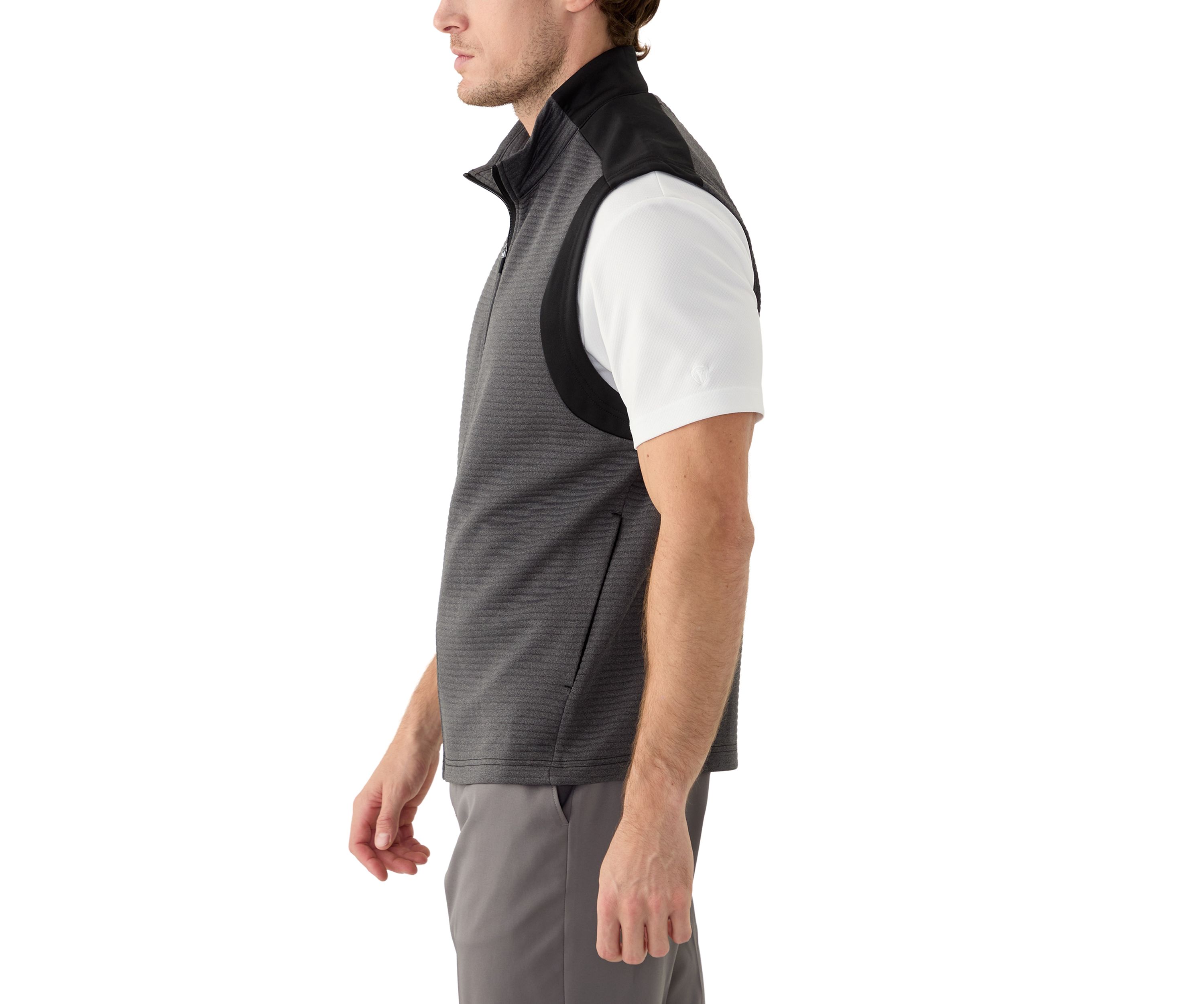 Mens Ottoman Full Zip Golf Vest