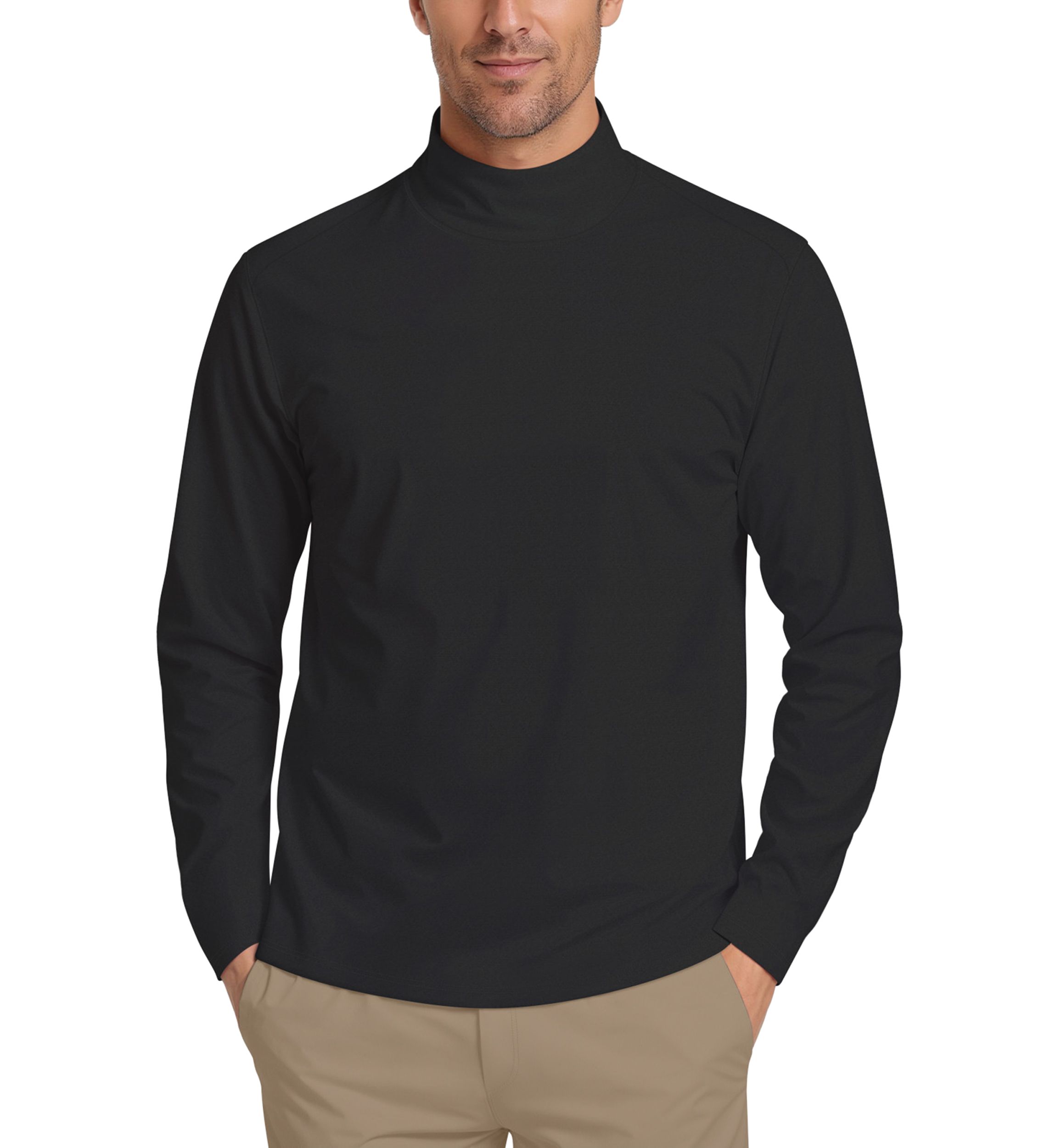 Mock Neck Long Sleeve Golf Base Layer