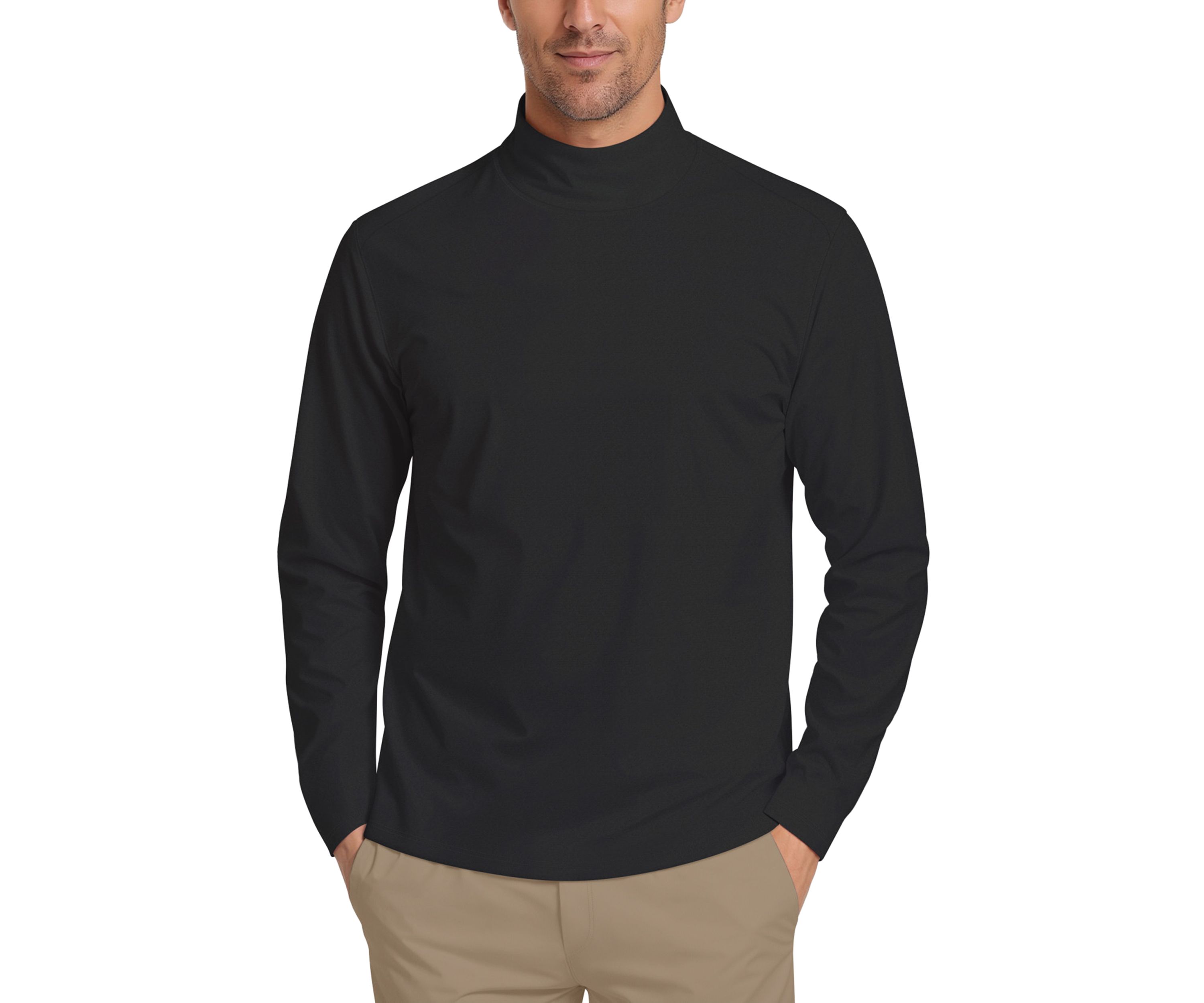 Mock Neck Long Sleeve Golf Base Layer