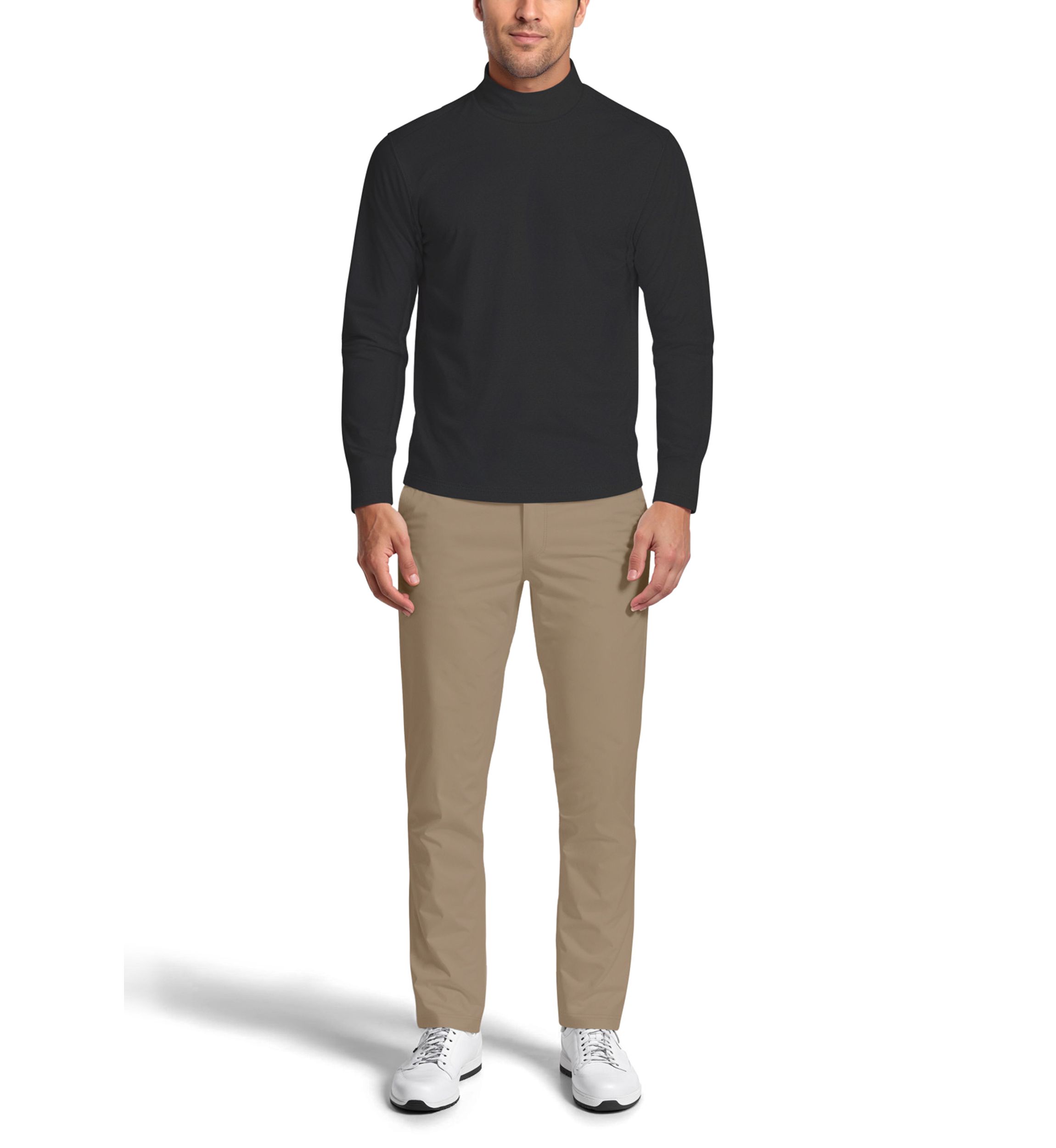 Mock Neck Long Sleeve Golf Base Layer