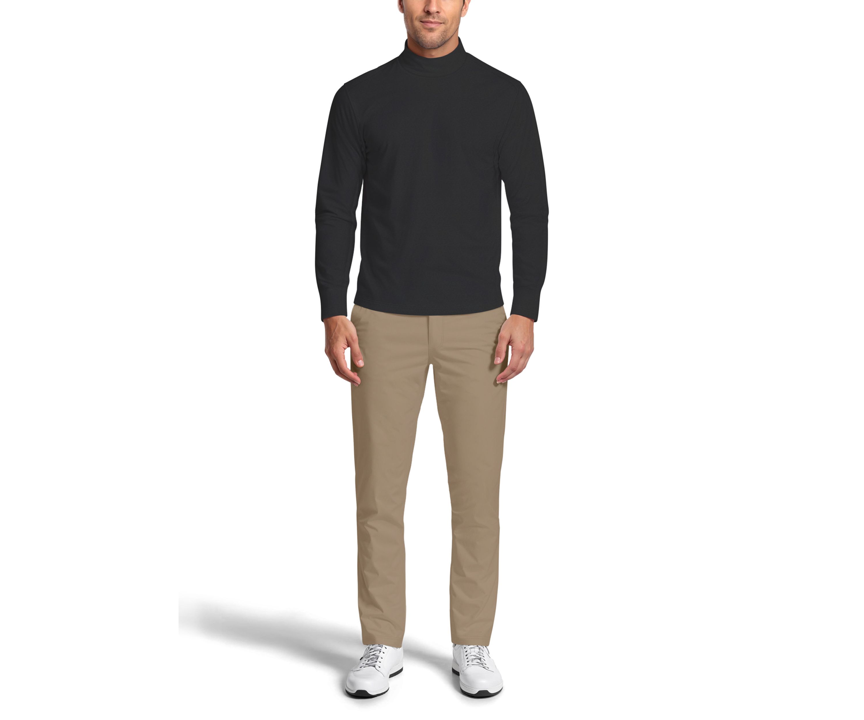 Mock Neck Long Sleeve Golf Base Layer